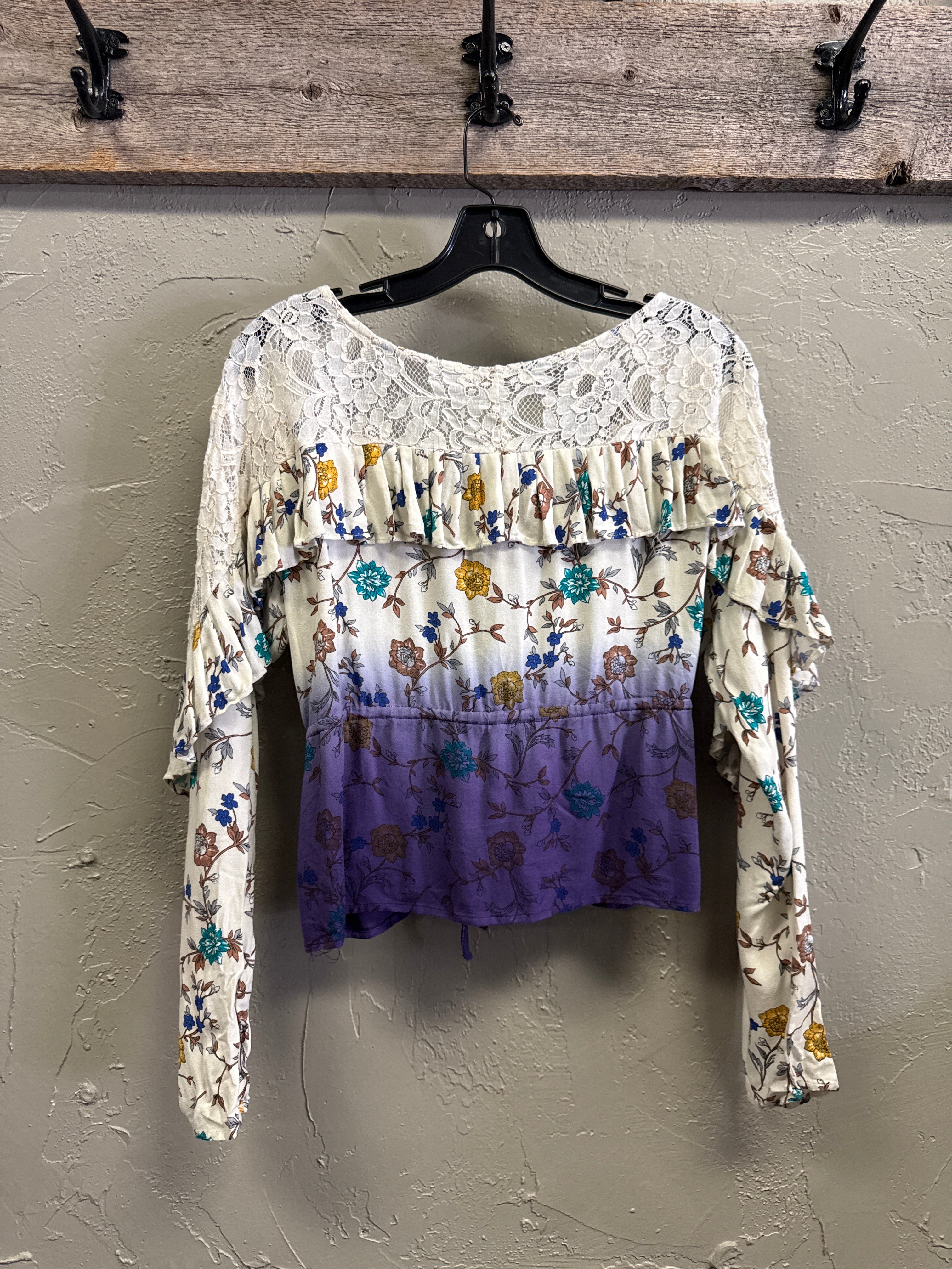 NWT Gimmick Pleated Ruffle Kimono (org$59)