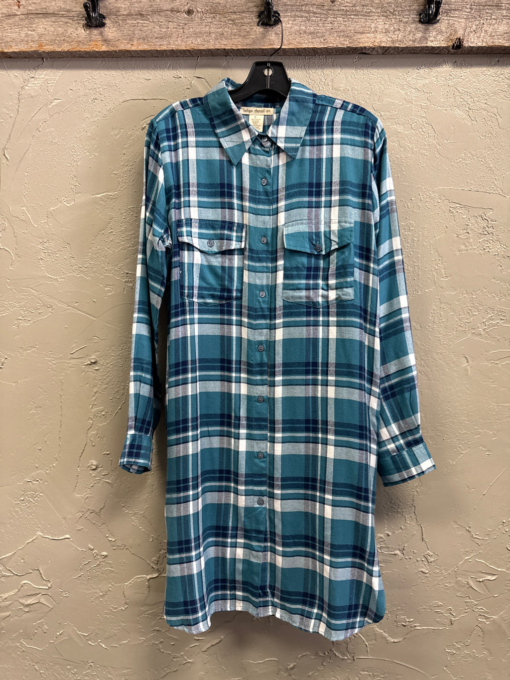 NWOT Indigo Thread Shirt Dress (org$89)