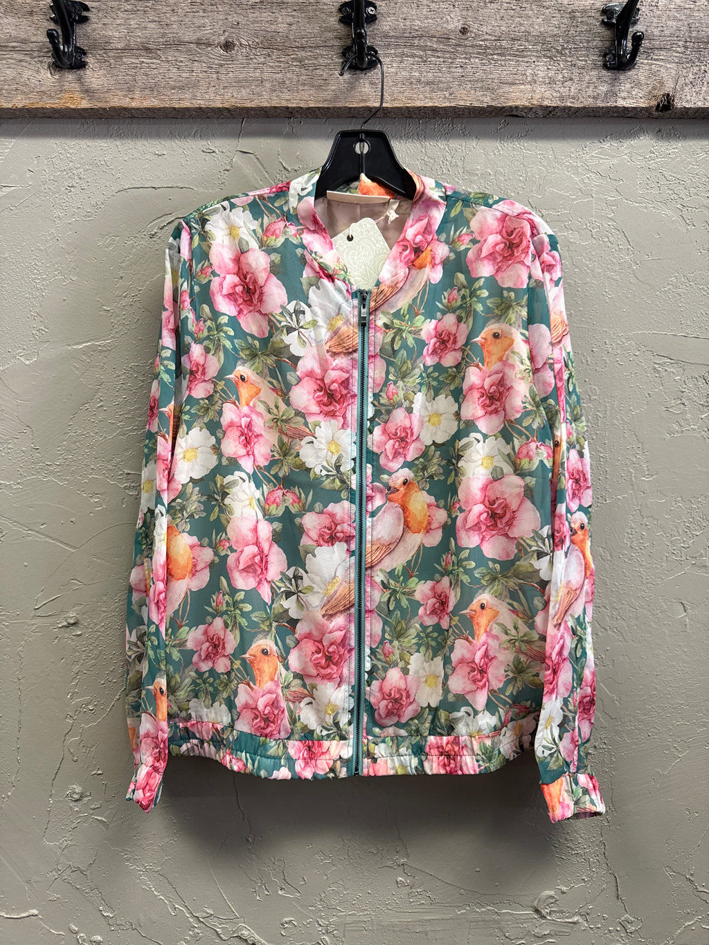 NWT LaBellum Chiffon Bomber (org$63)