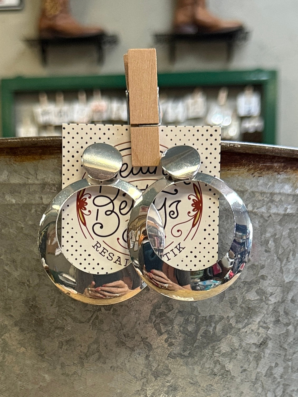 Silver Flat Hoop Earrings