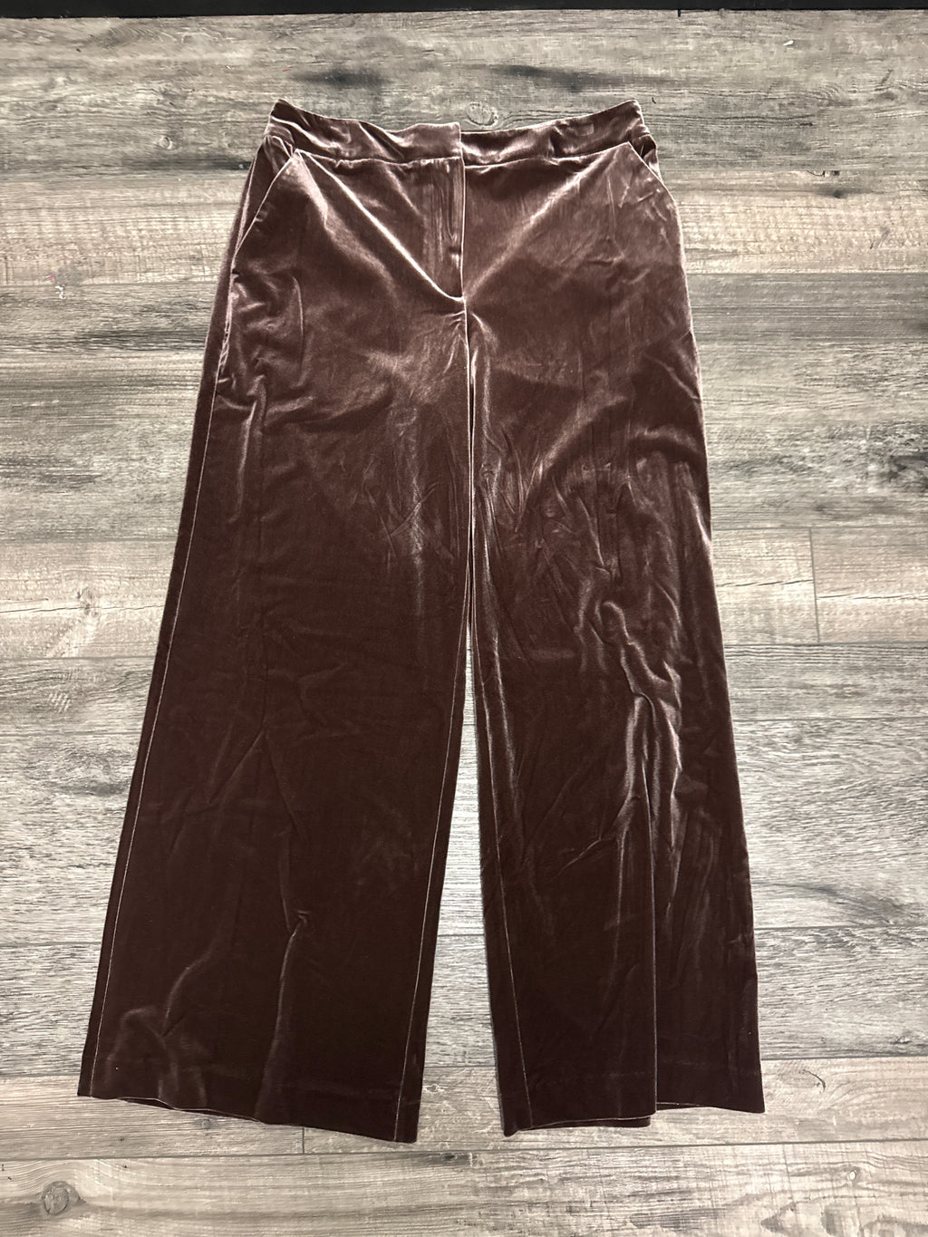 Velvet Wide-Leg Trousers
