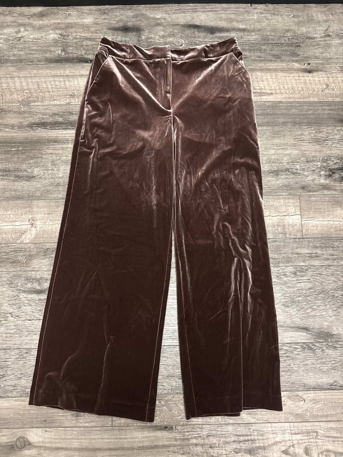 Velvet Wide-Leg Trousers