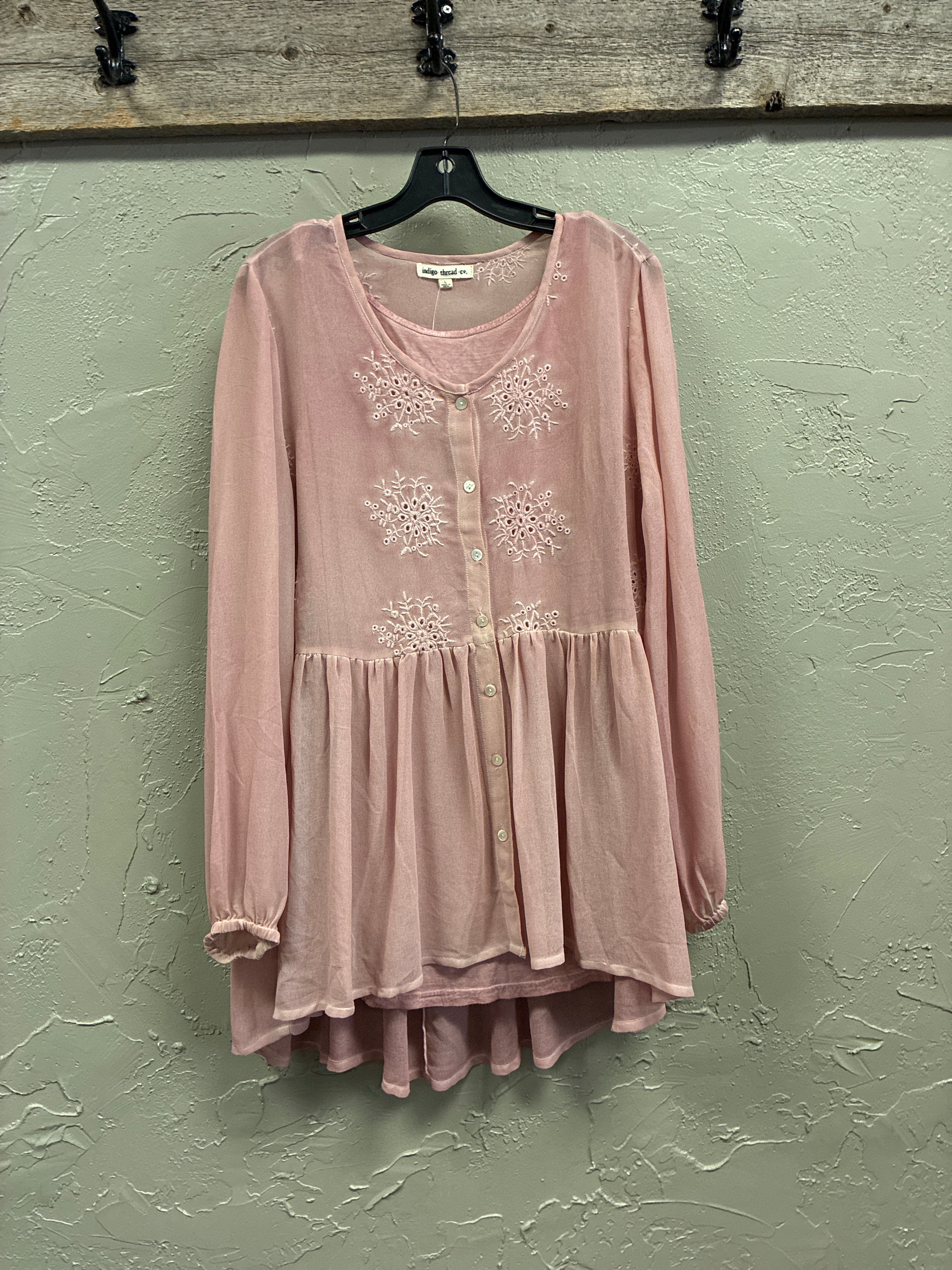 NWOT Indigo Thread Babydoll Tunic