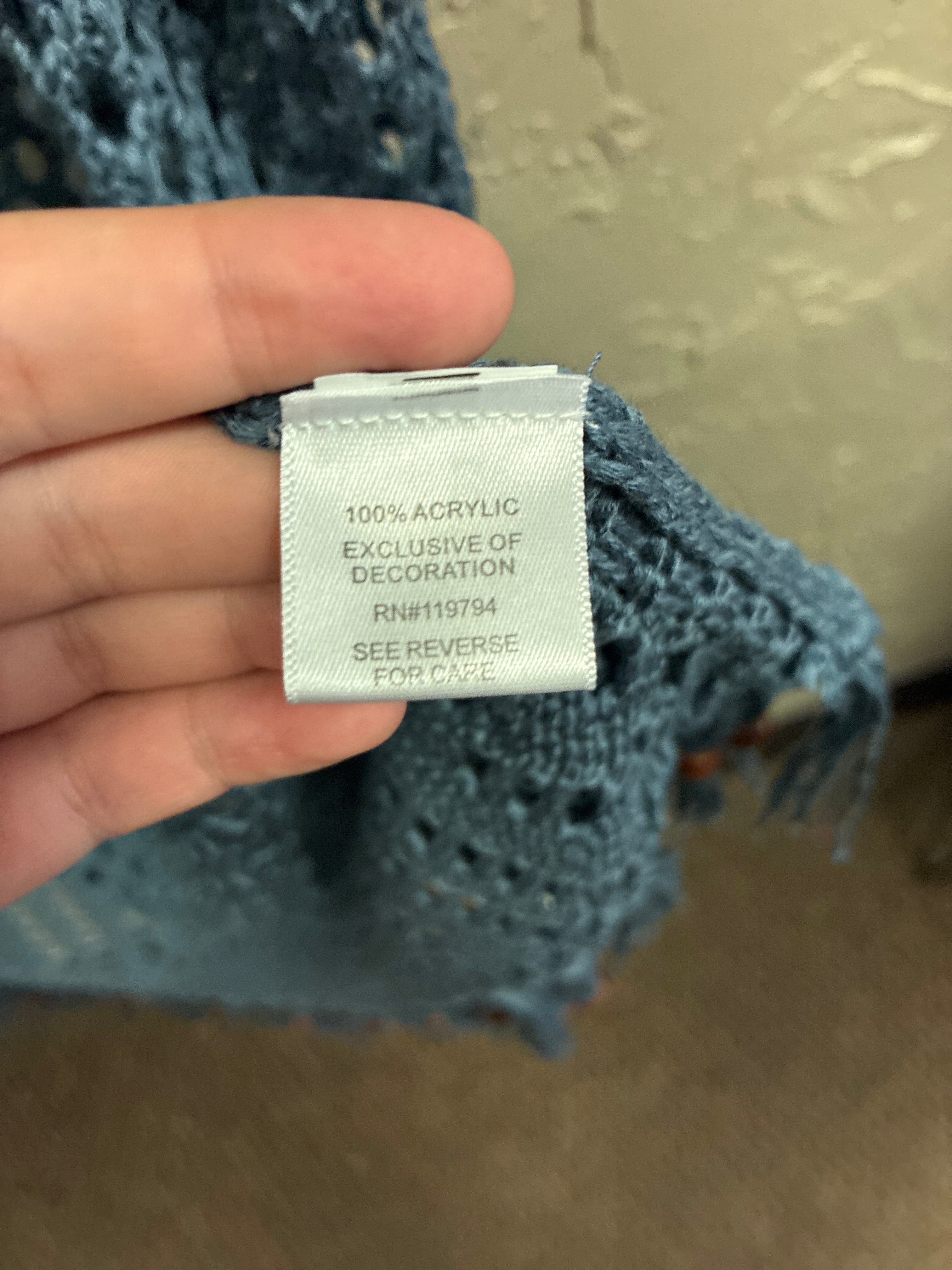 NWOT Indigo Thread Crochet Vest (org$54)