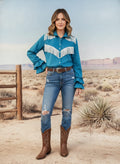 Vtg Western Cowgirl Blouse