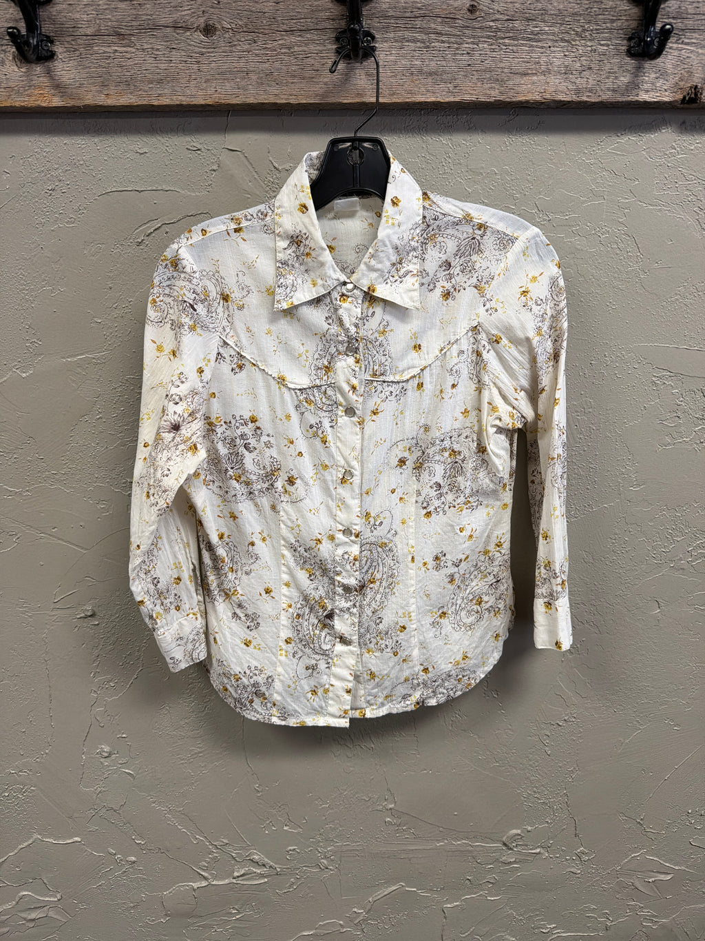 Vtg Y2K Eyeshadow Pearl Snap Shirt
