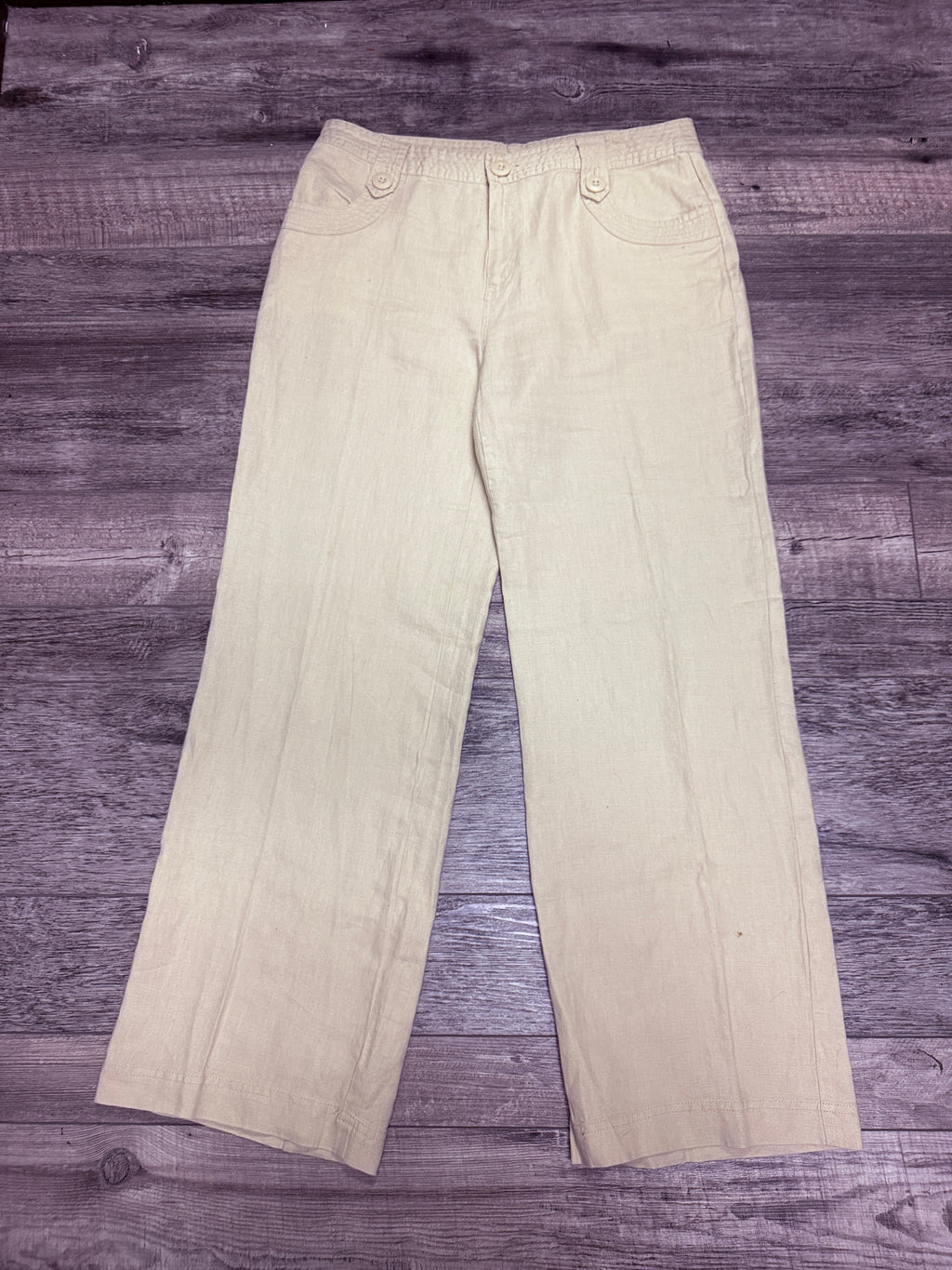 Bass Linen Wide-Leg Pants