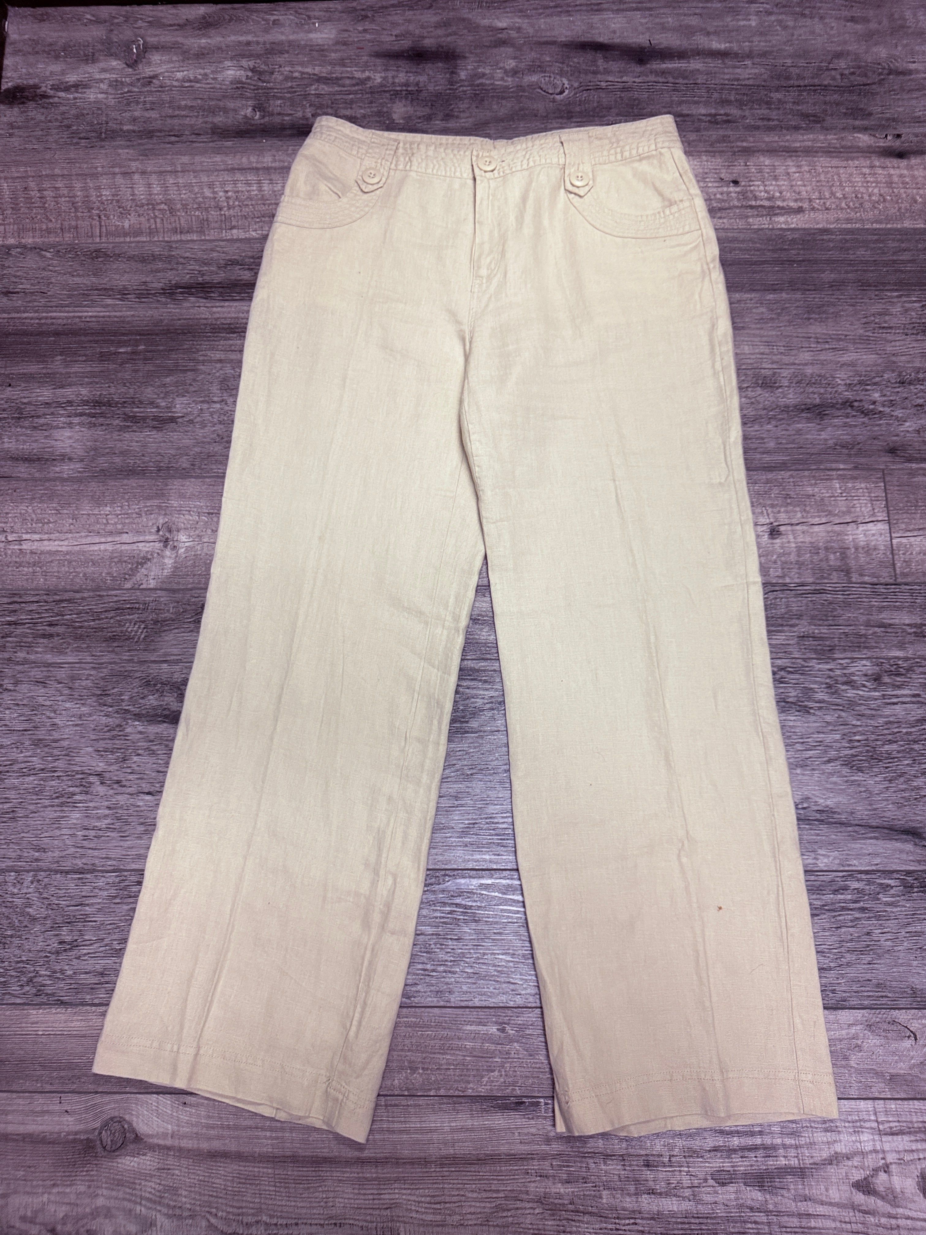 Bass Linen Wide-Leg Pants