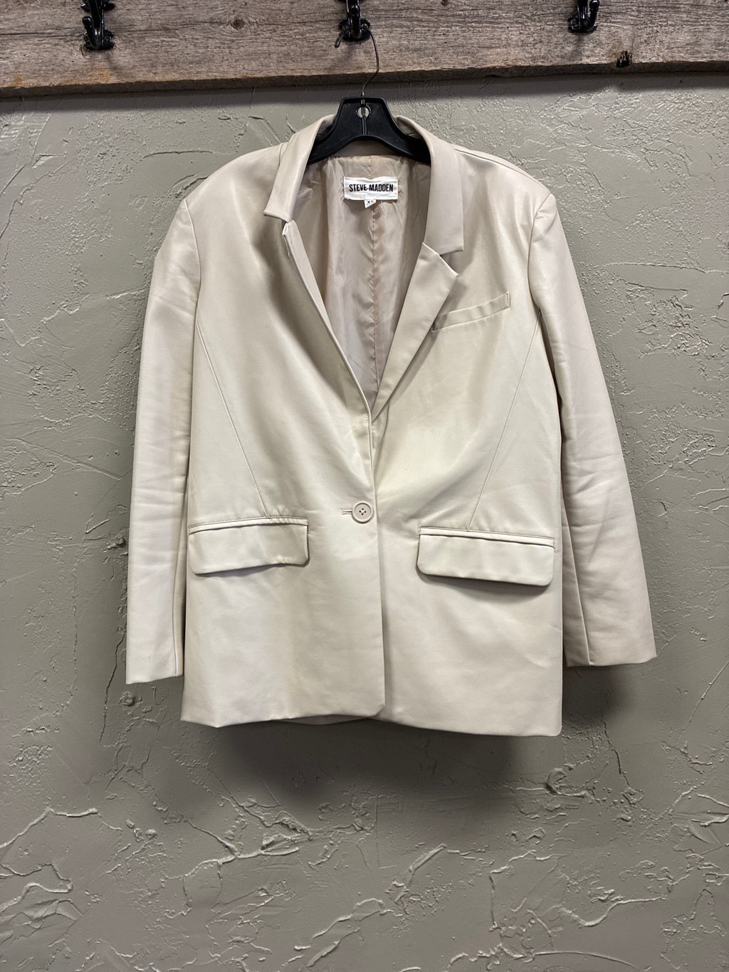 Steve Madden Faux Leather Blazer (org$99)