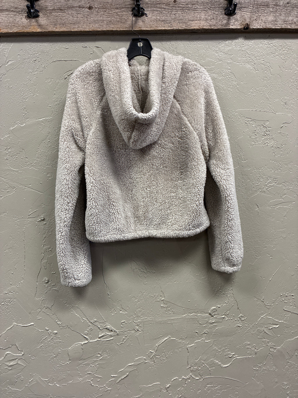 Cropped Teddy Fleece Hoodie