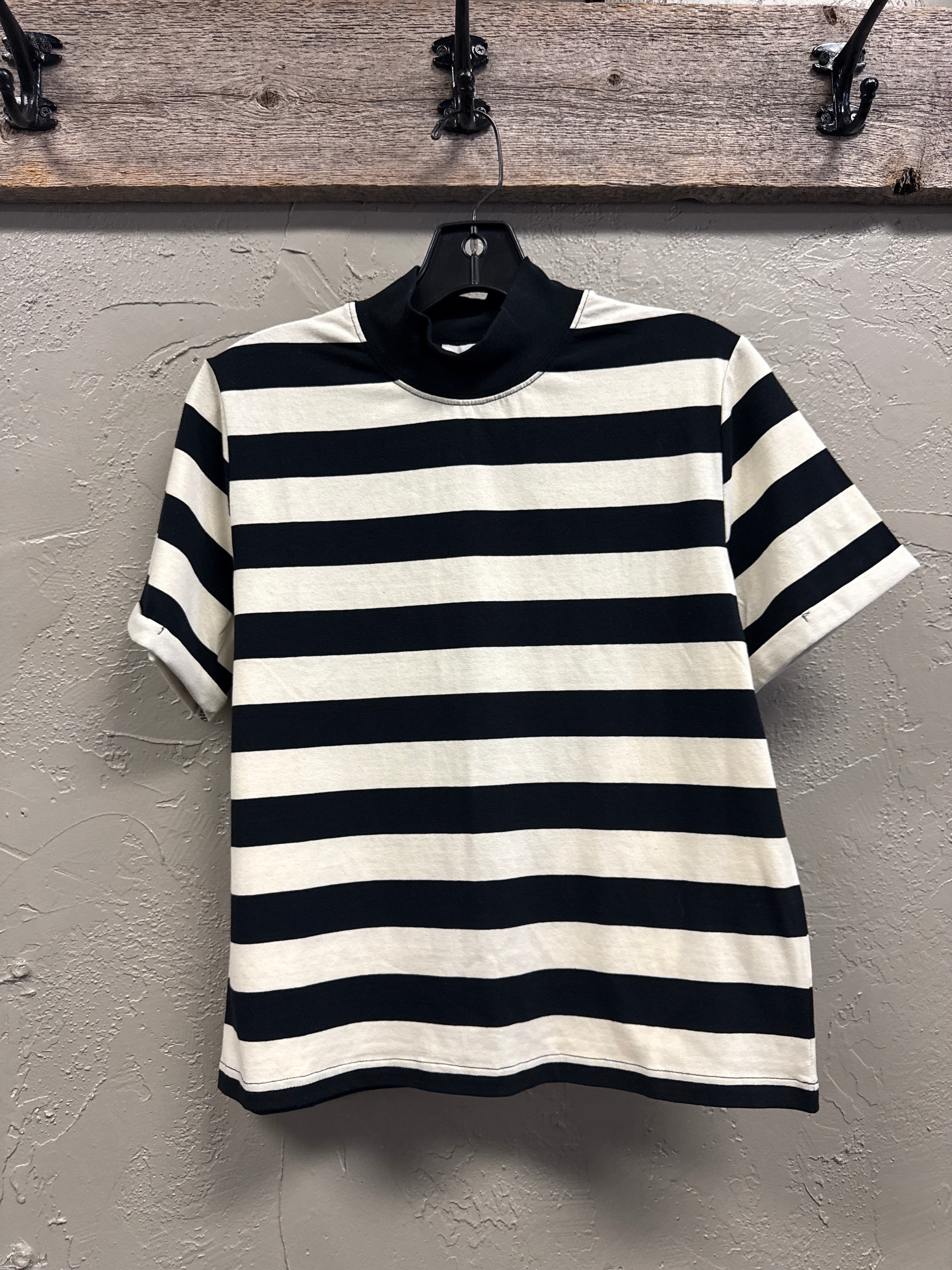 NWT Bohme Striped Mock-Neck Tee (org$35)