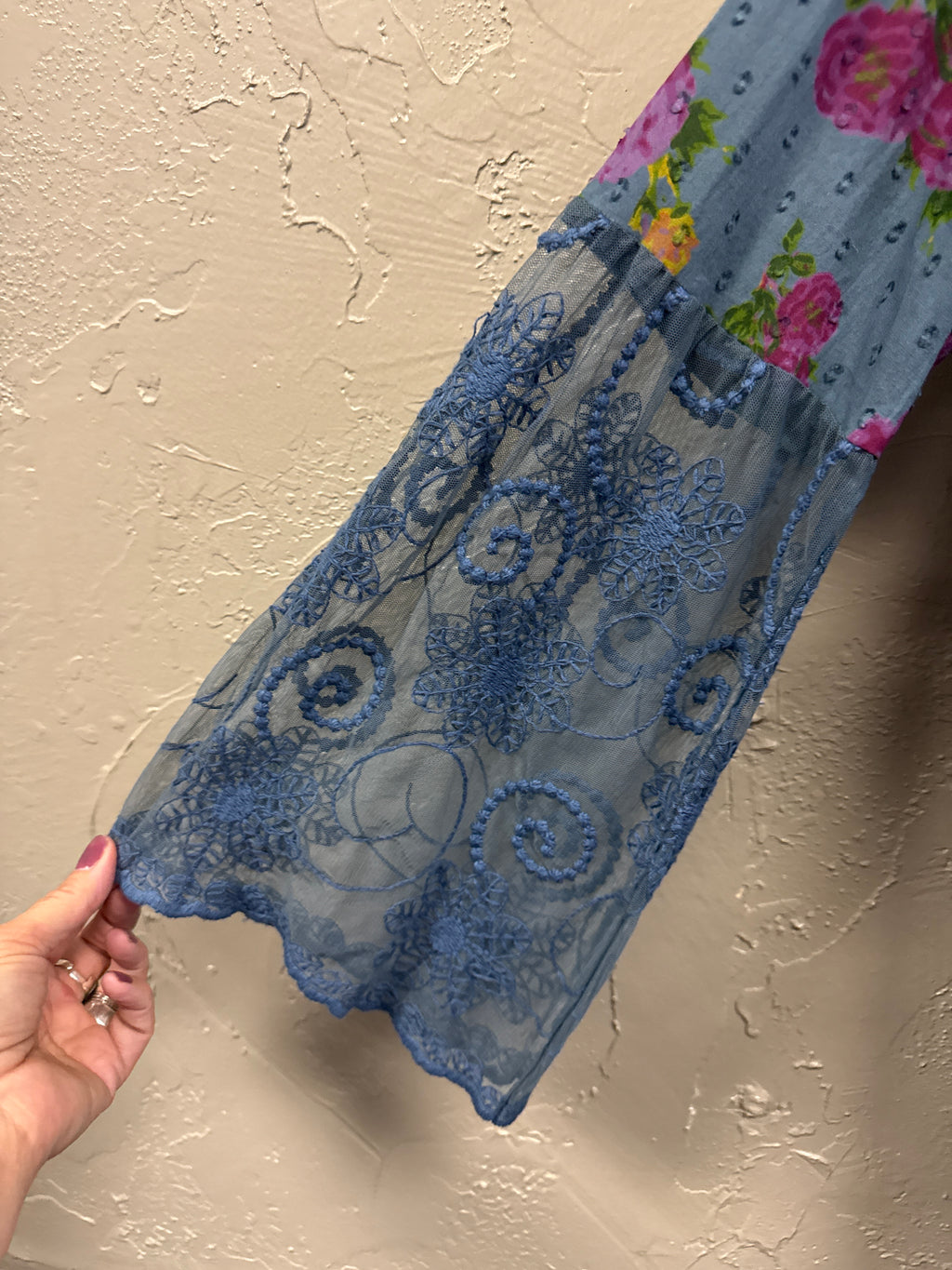 NWOT Indigo Thread Patchwork Top (org$52)