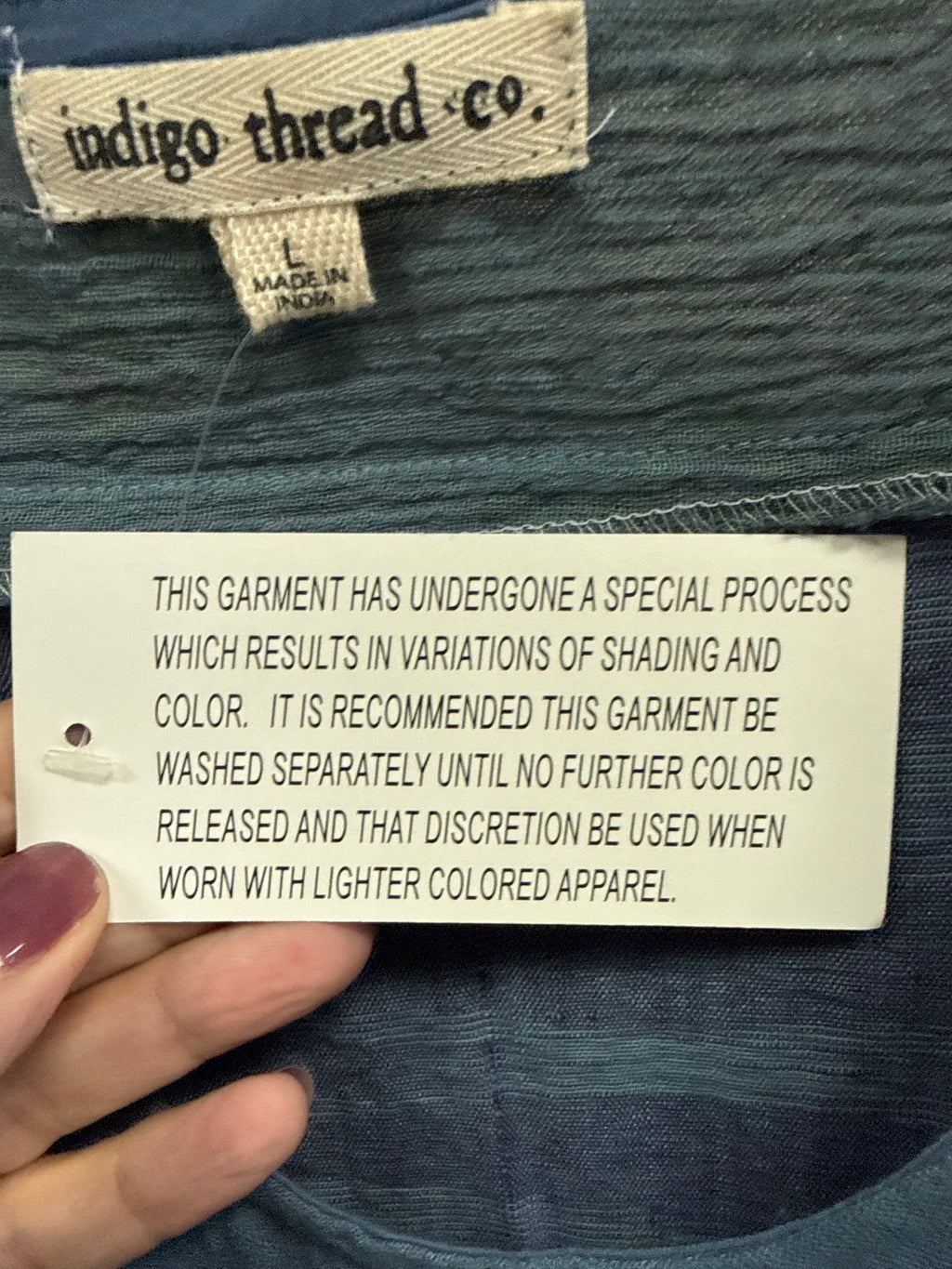 NWOT Indigo Thread Patchwork Top (org$52)