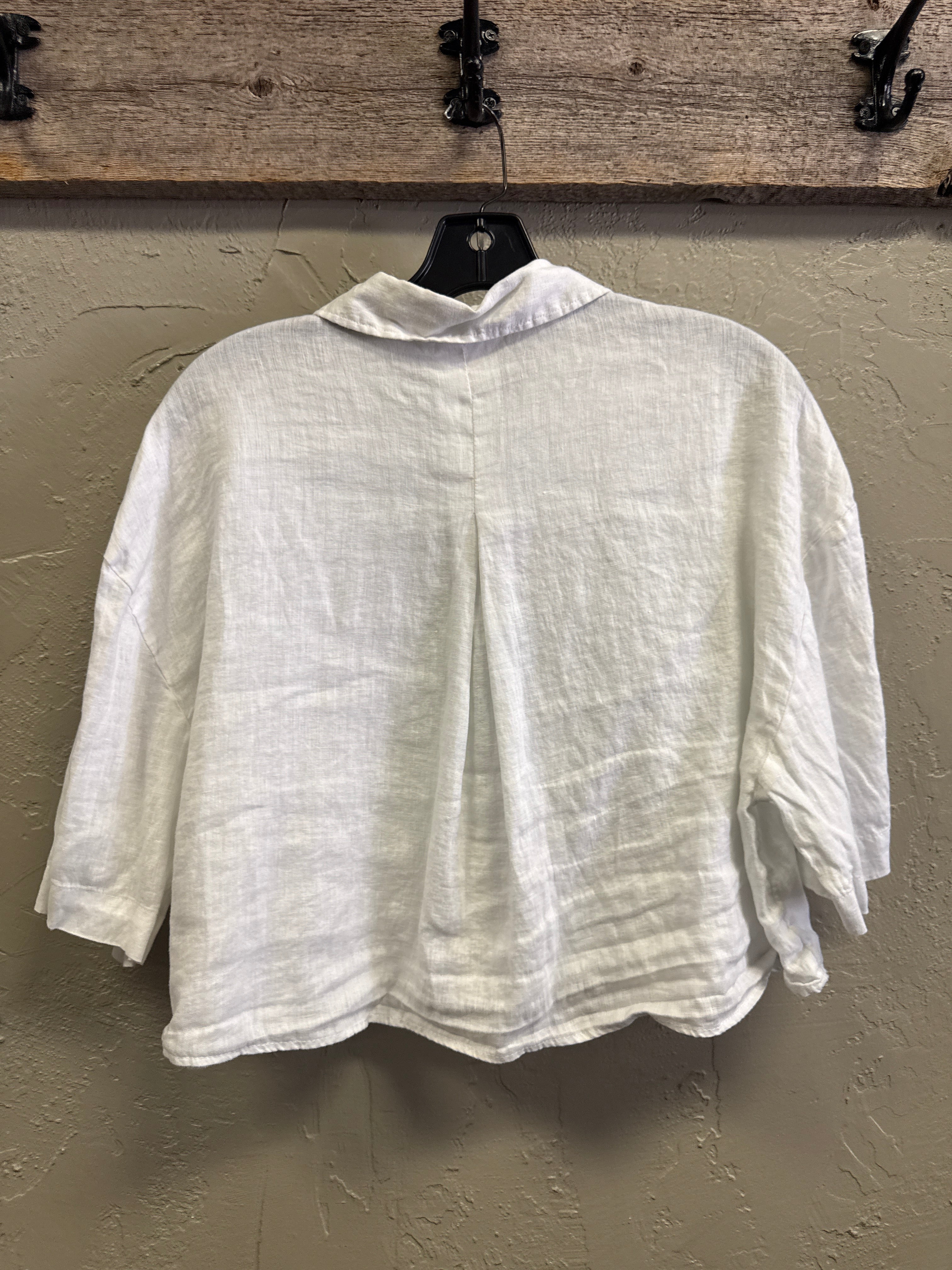 Breezy Cropped Linen Shirt
