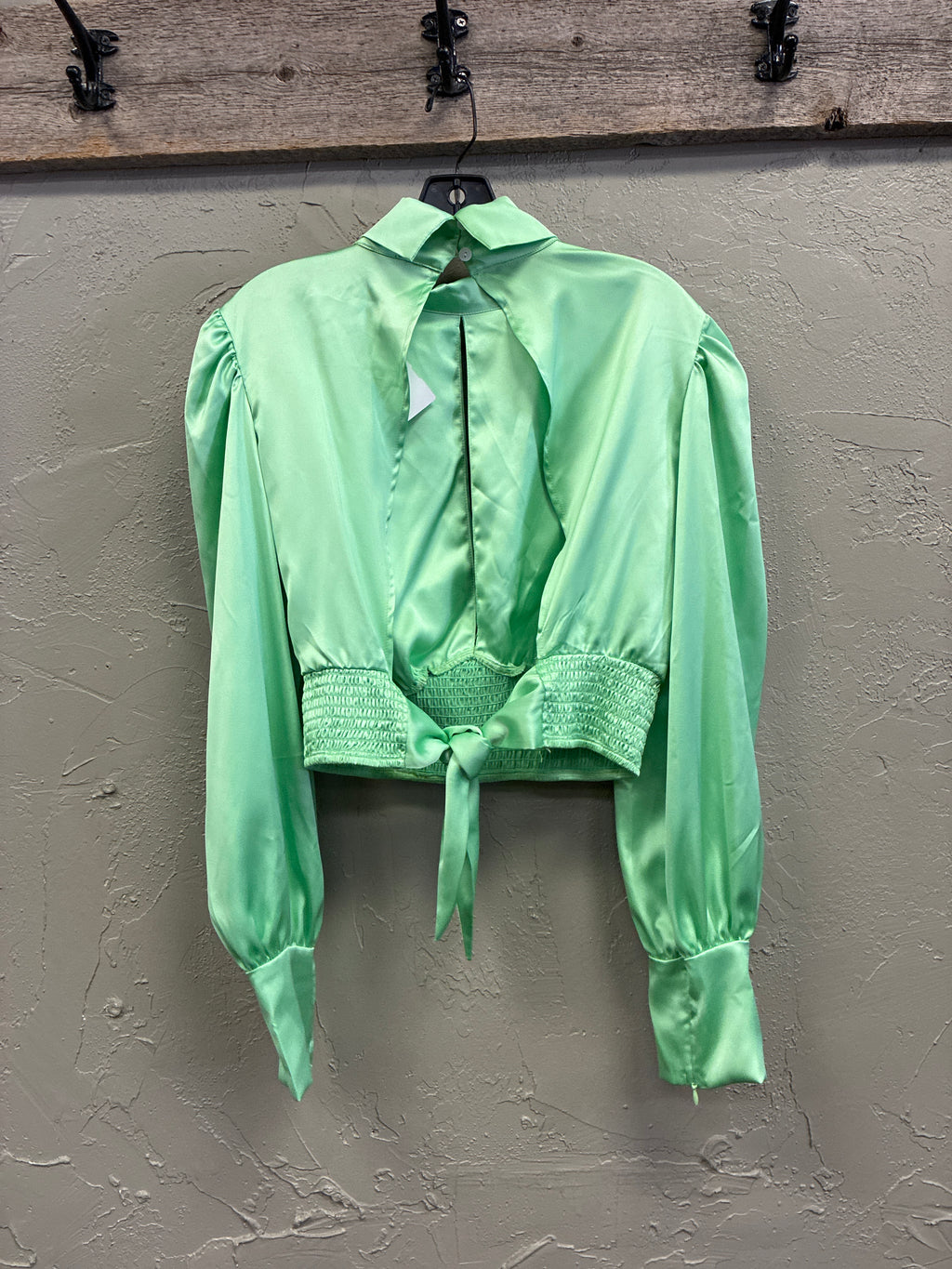 NWT Akira Keyhole Satin Blouse (org$40)