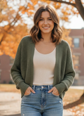 NWOT Indigo Thread Cropped Cardi (org$58)