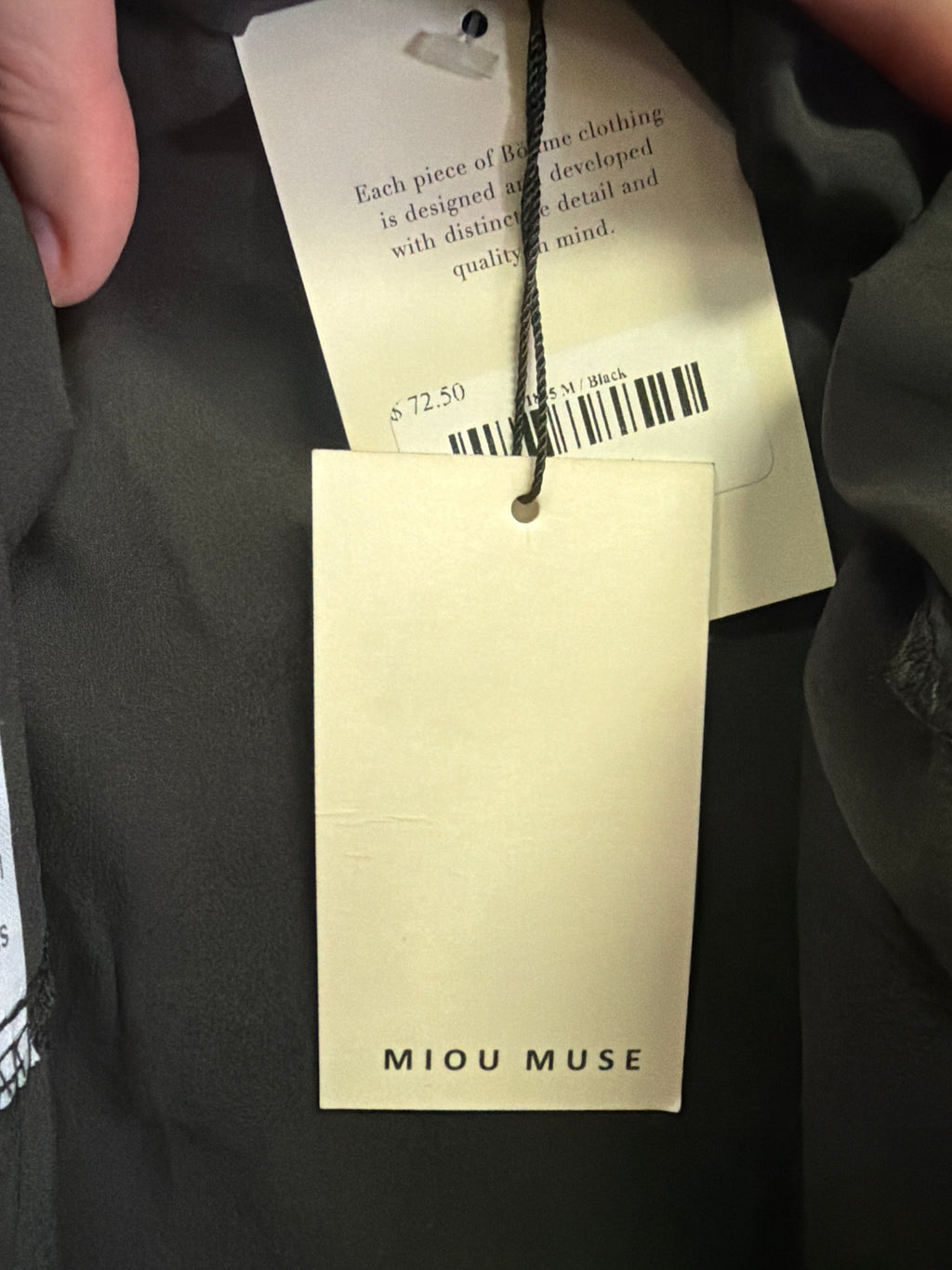 NWT Miou Muse Strapless Mini Dress (org$73)