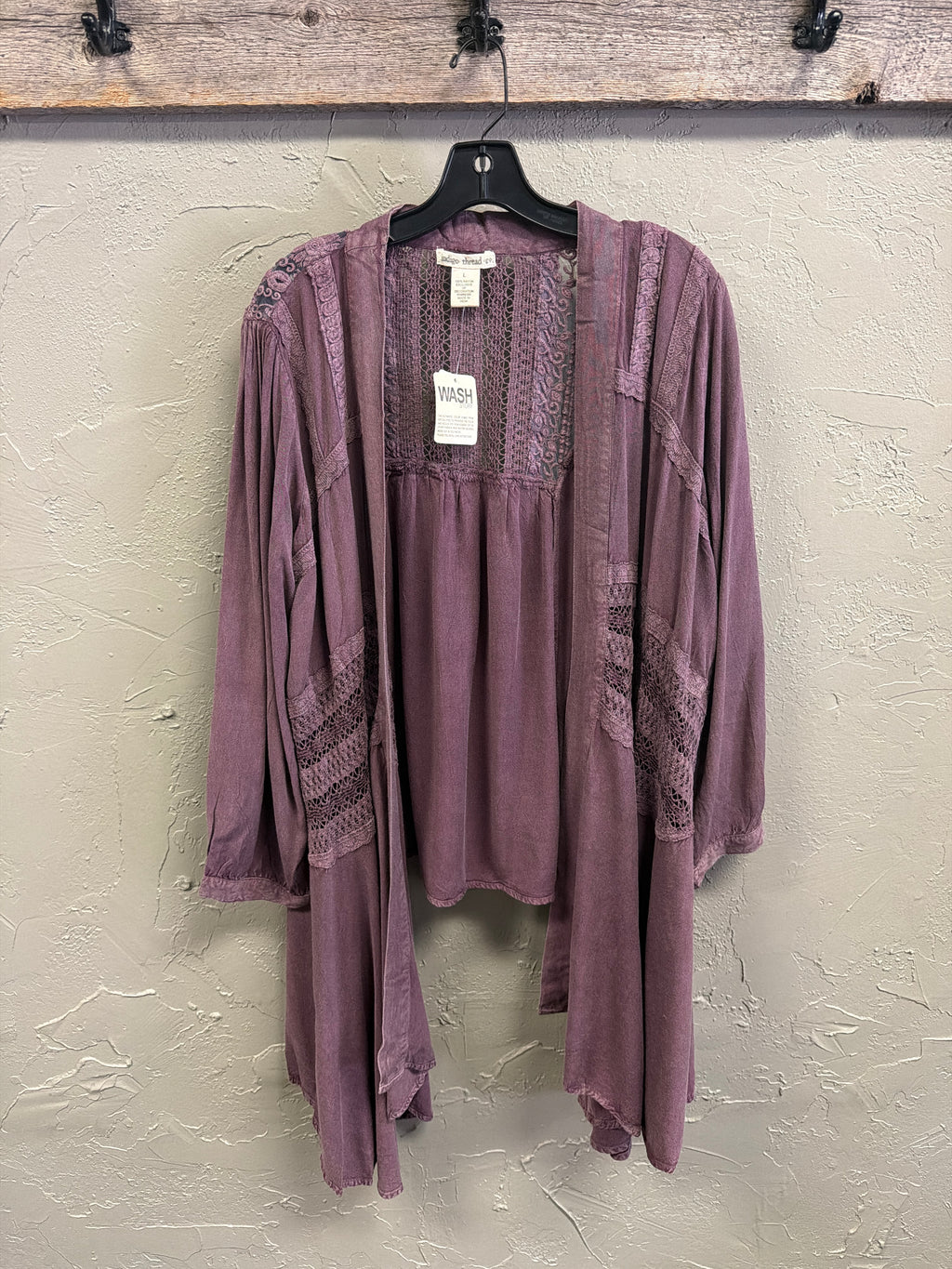 NWOT Indigo Thread Cascading Cardigan
