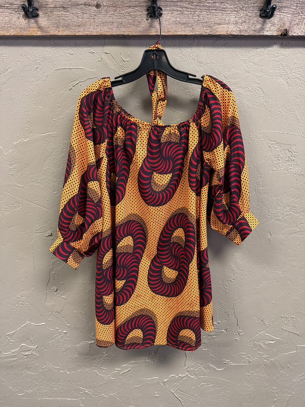 Off-The-Shoulder Ankara Tunic
