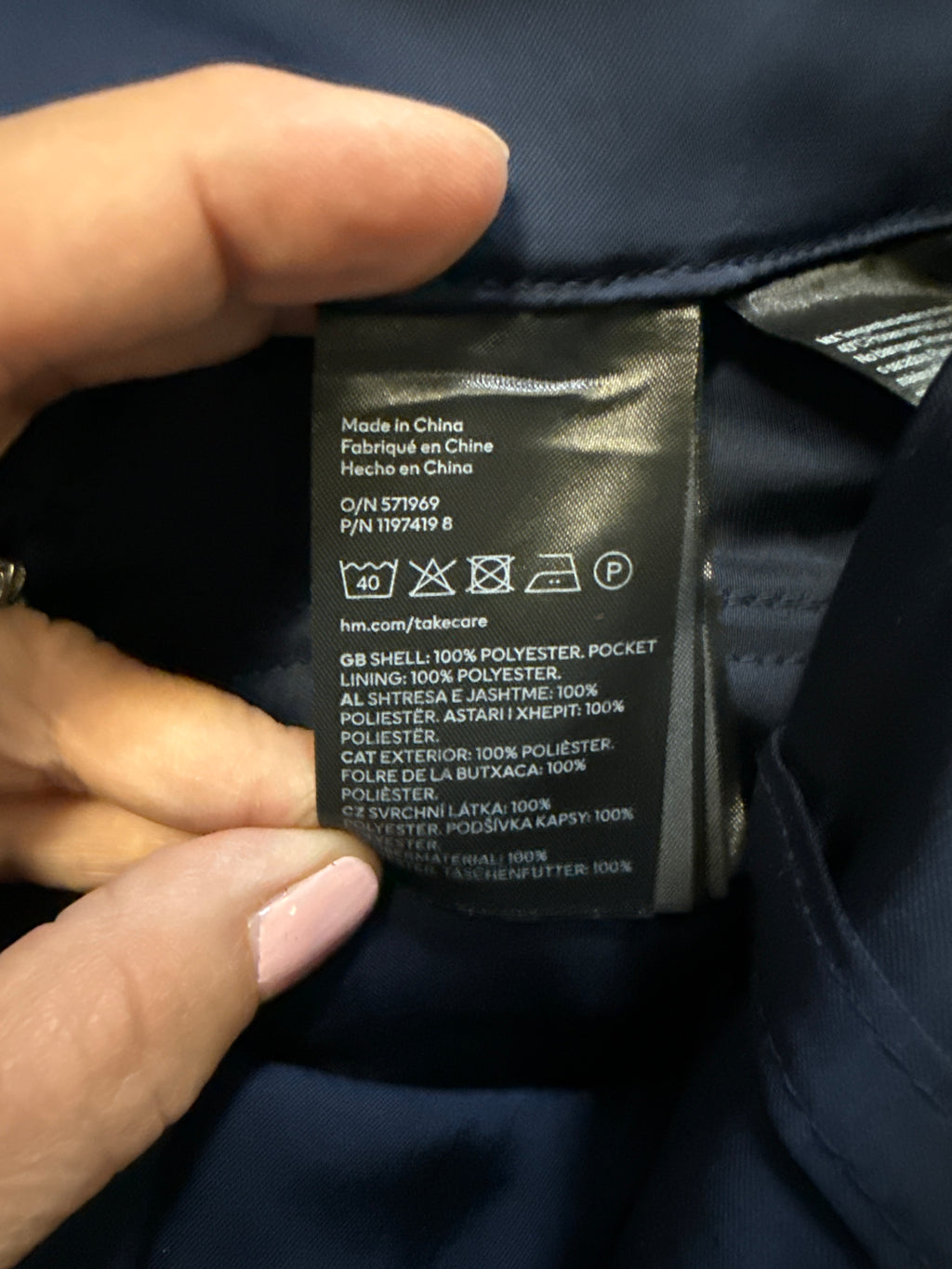 Blue Satin Cargo Pants