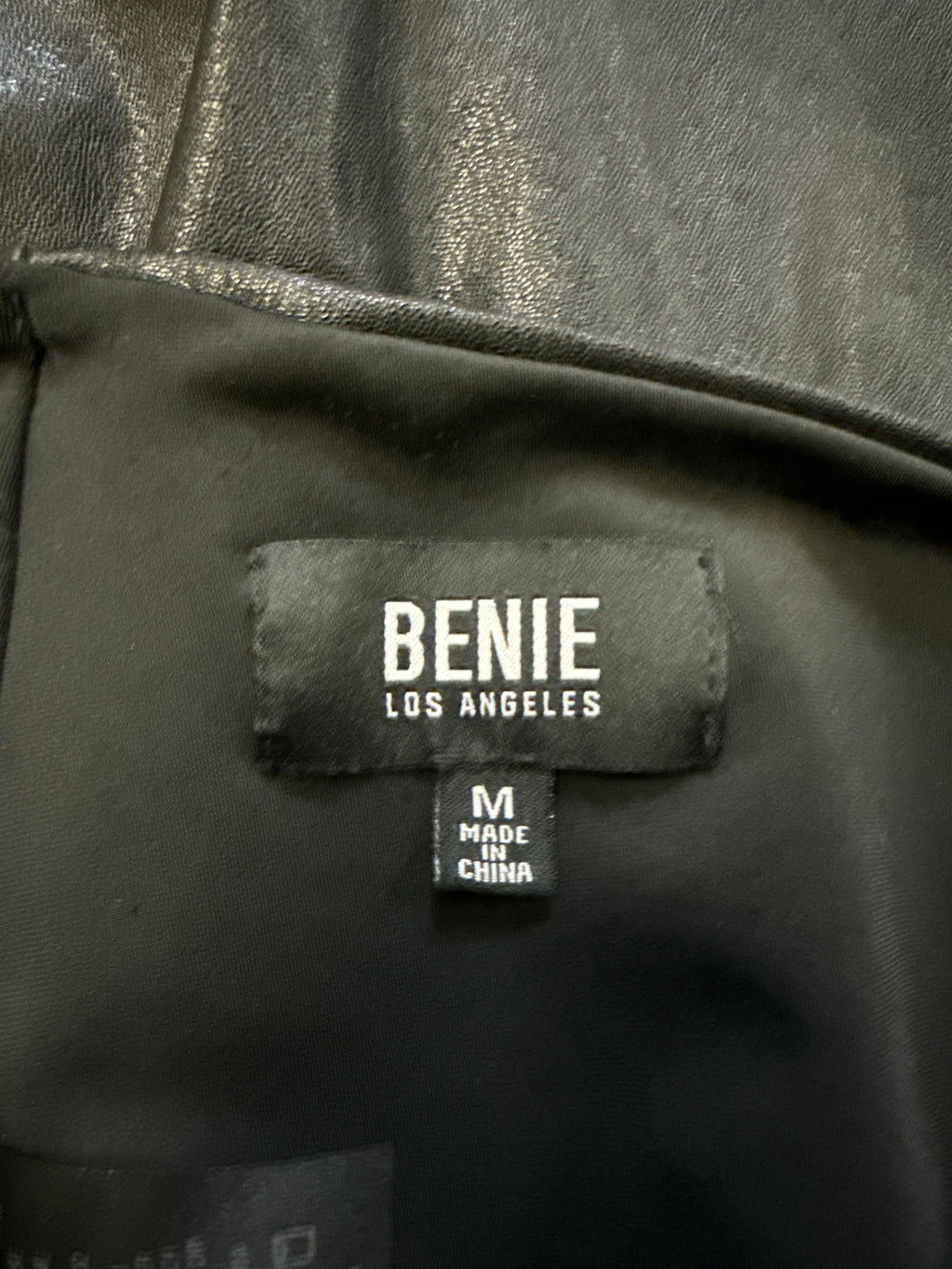 Benie LA Vegan Leather Biker Shorts