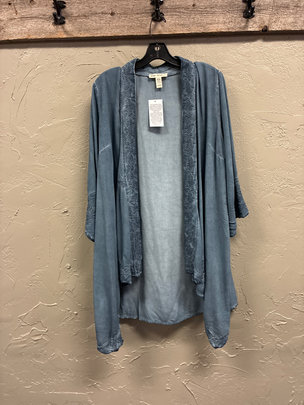 NWOT Indigo Thread Co Embroidered Trim Cardigan