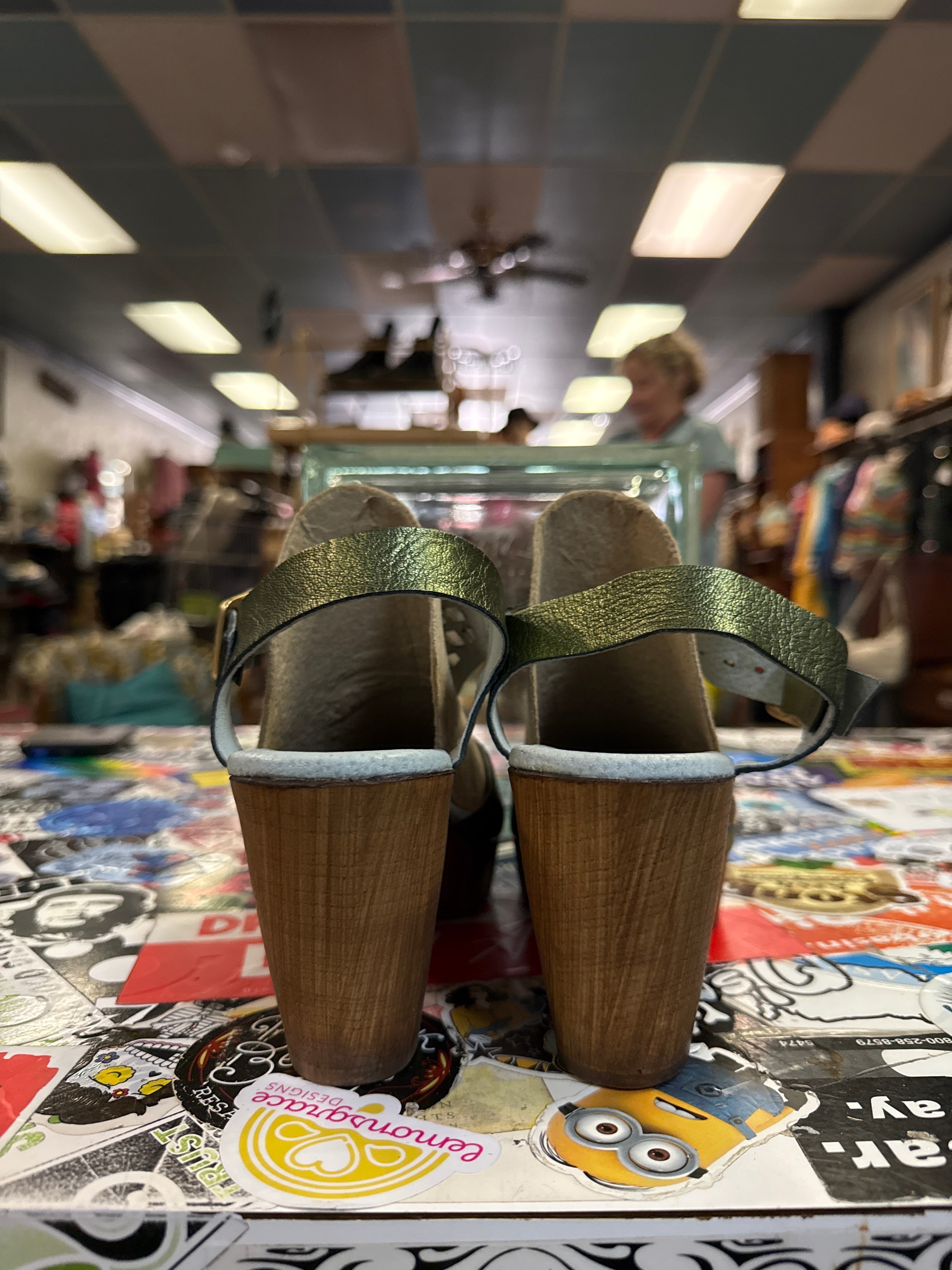 Eric Michael Metallic Sandals (org$125)