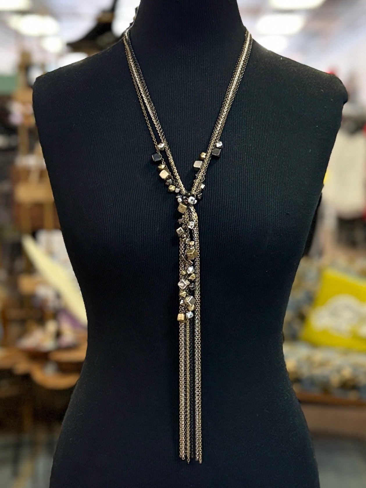 Multi-Strand Lariet Tassel Necklace