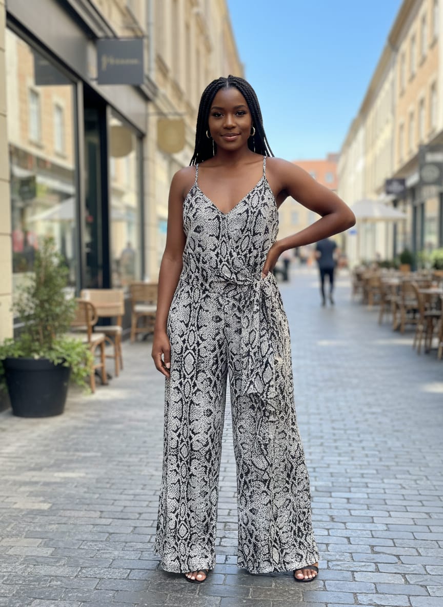 mod/x Snake Print Jumpsuit (org$80)