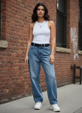Aero High-Rise Baggy Jean (org$65)