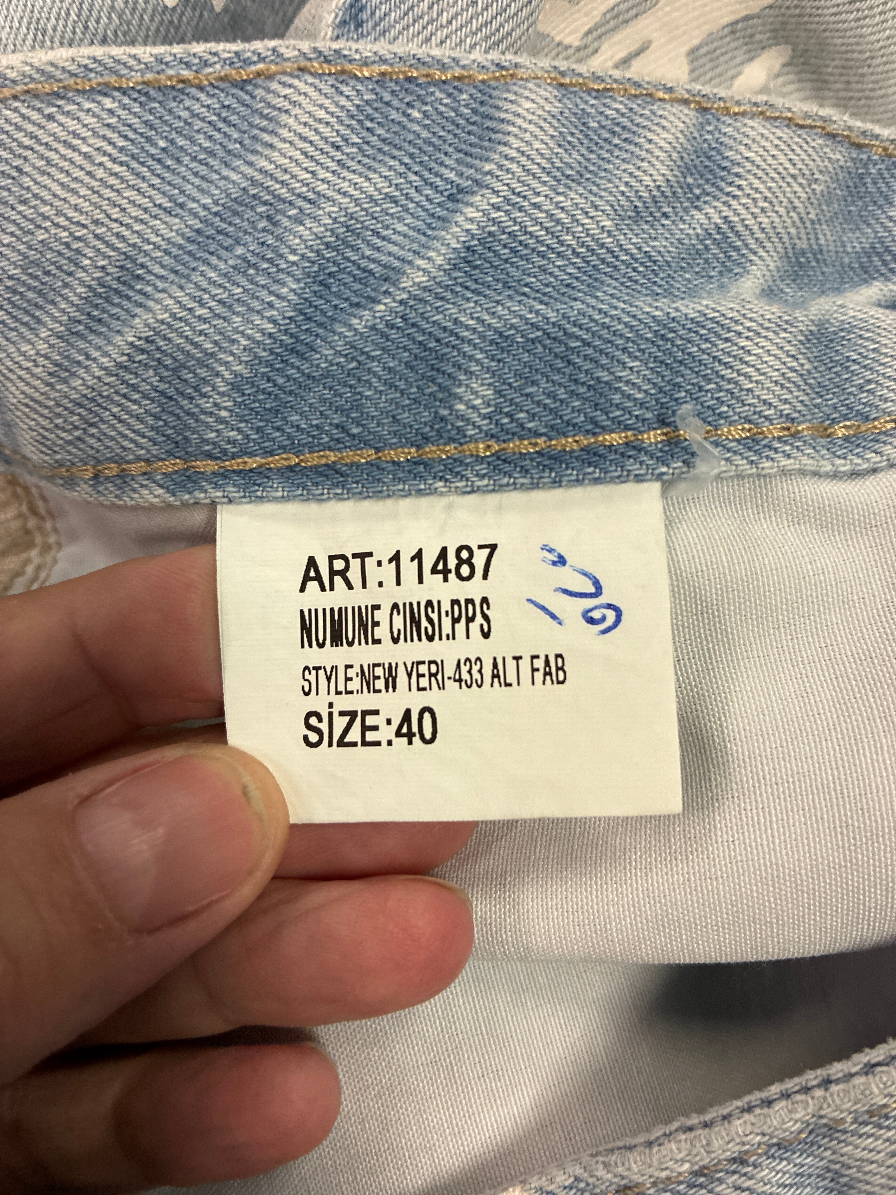 Bershka Graffiti Print Denim Shorts