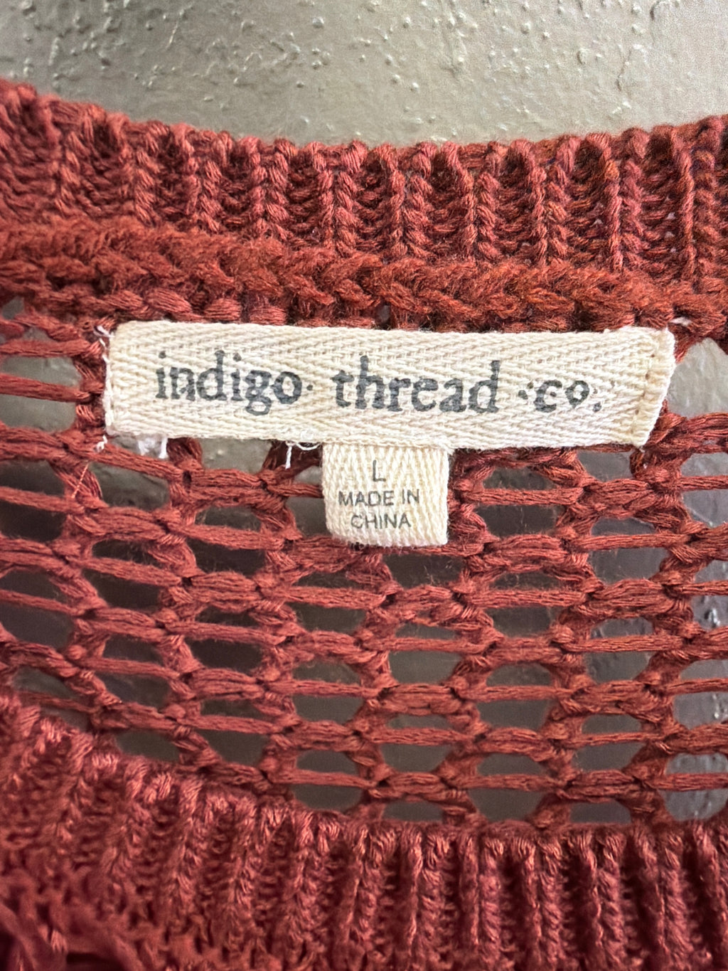 NWOT Indigo Thread Open-Knit Sweater (org$65)