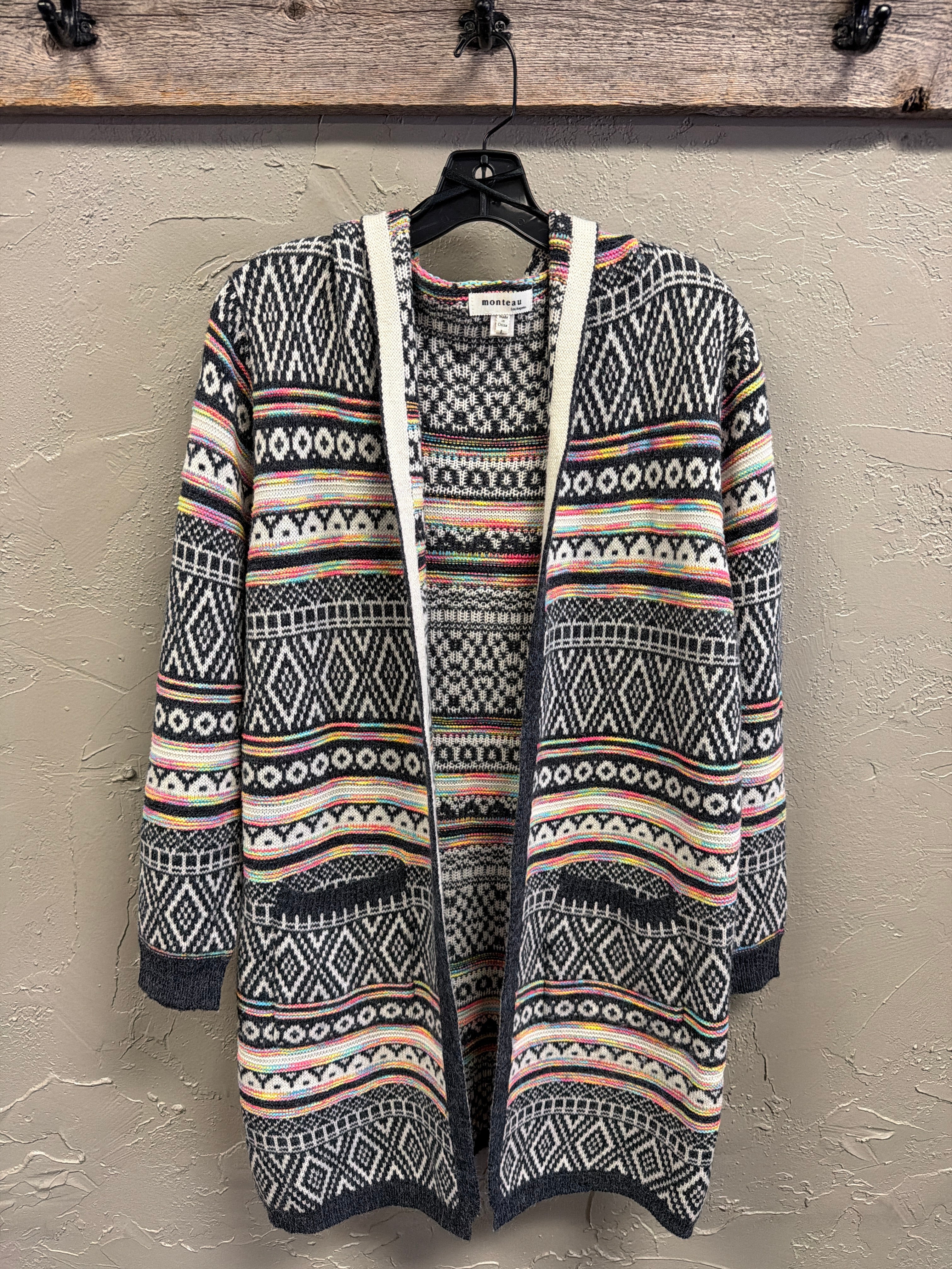 Monteau Hooded Duster Cardi (org$135)