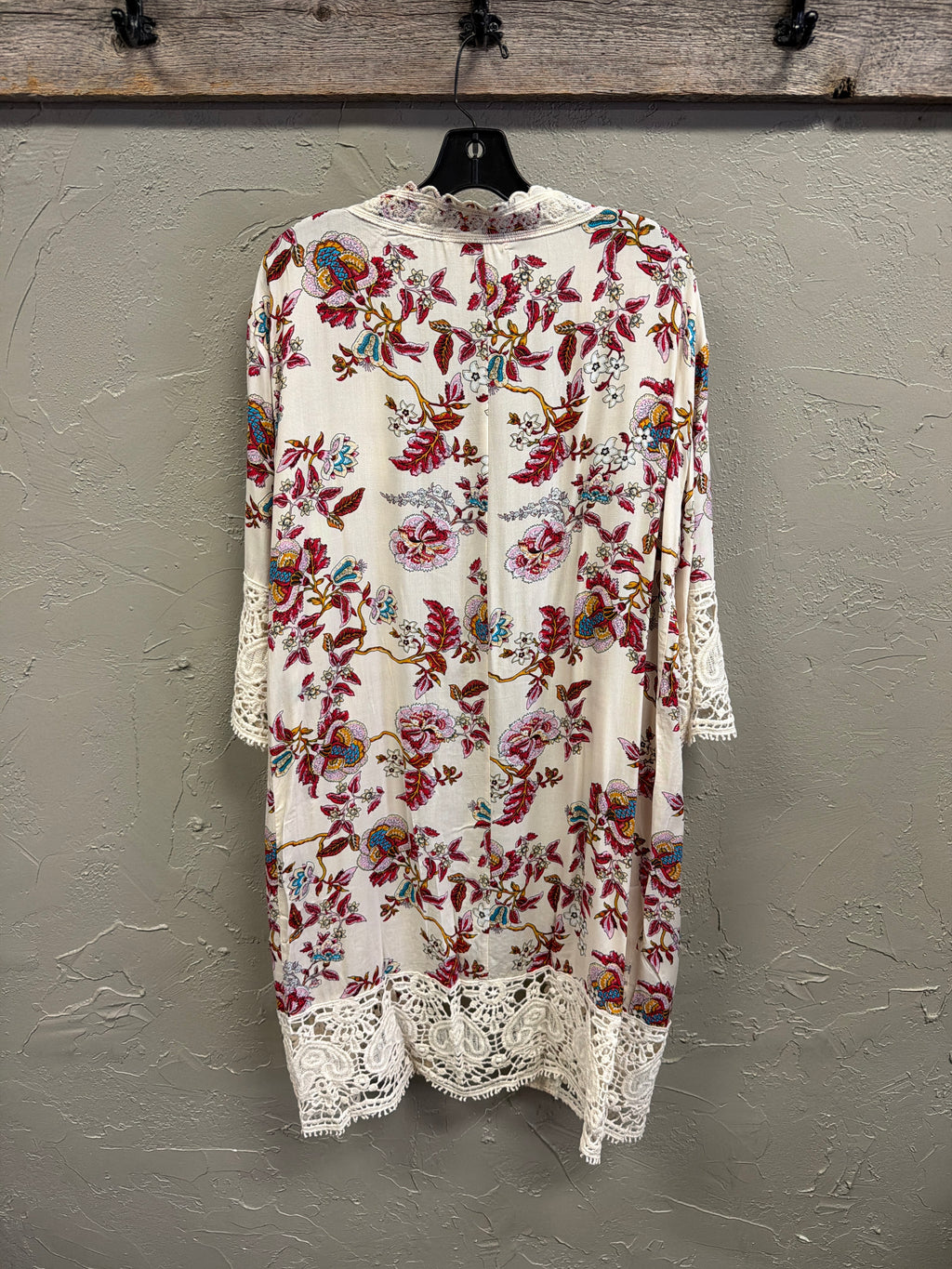 NWOT Indigo Thread Lace Trim Duster (org$48)