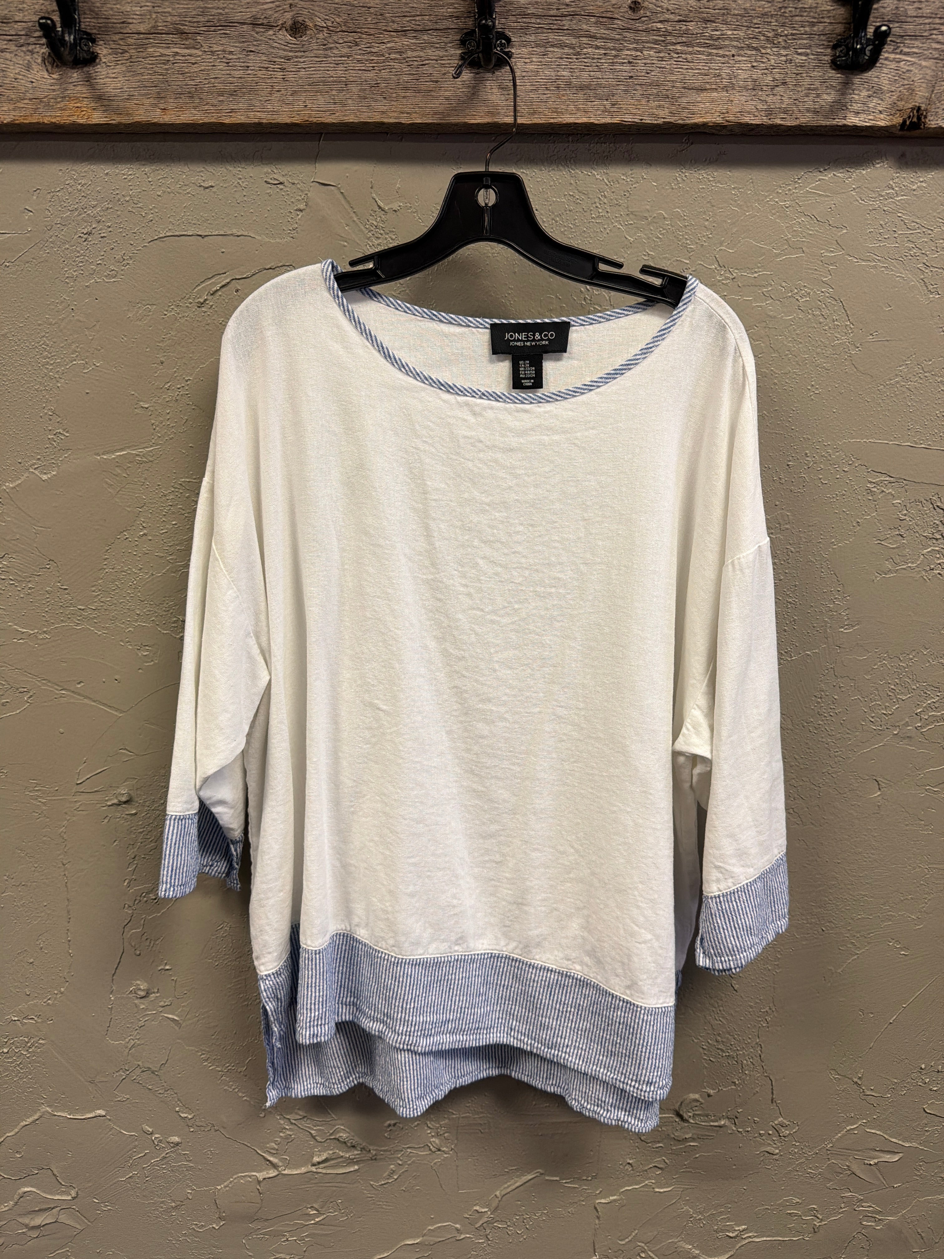Jones & Co Linen Blend Shirt (org$60)