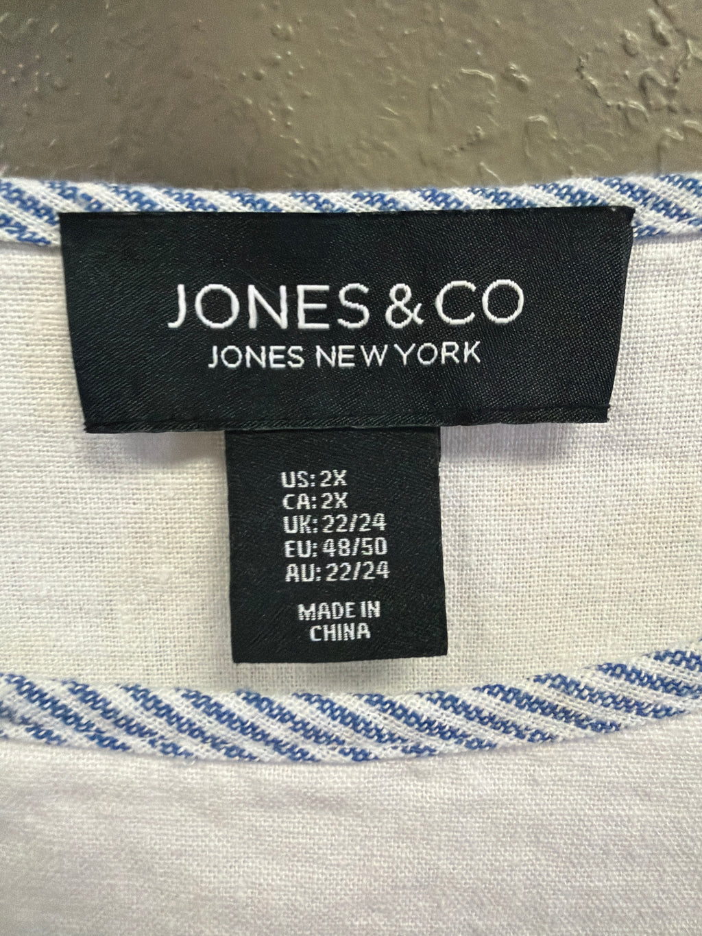 Jones & Co Linen Blend Shirt (org$60)