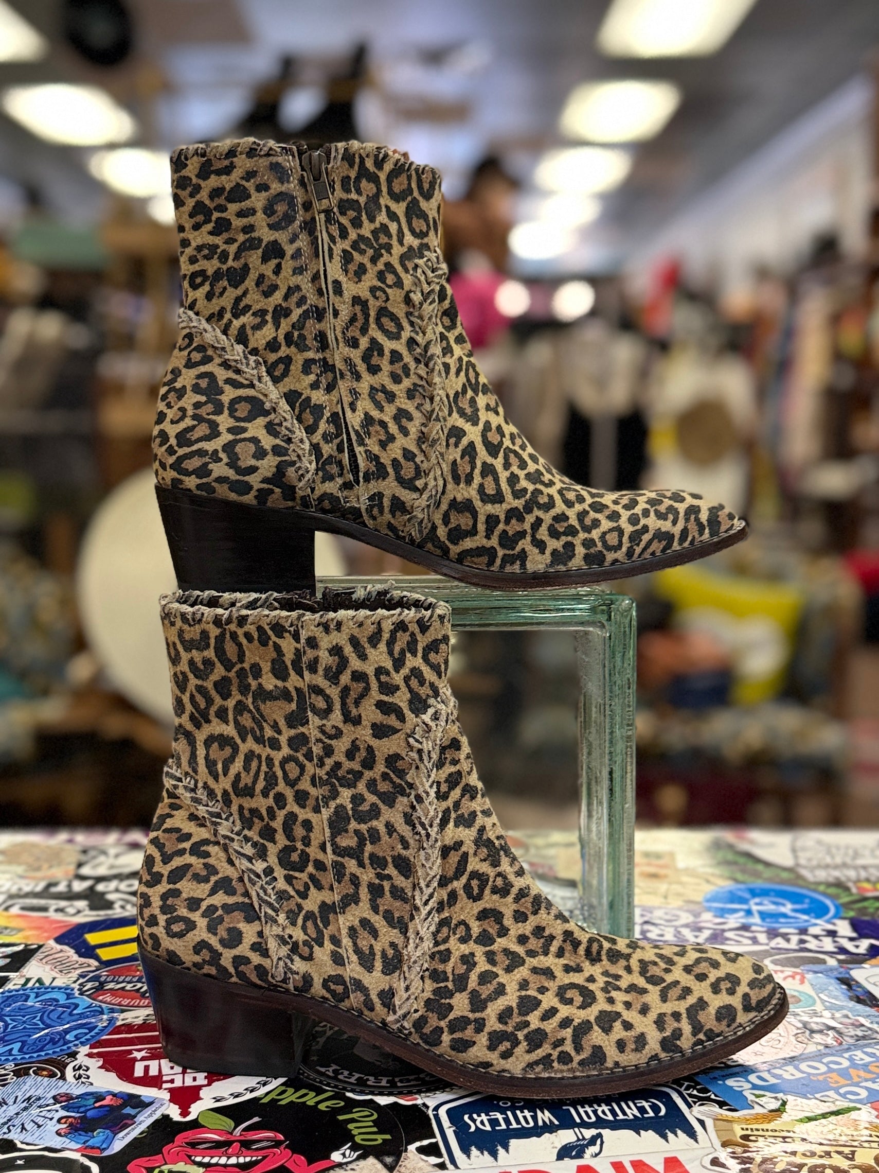 Very Volitile Leopard Ankle Boot (org$140)