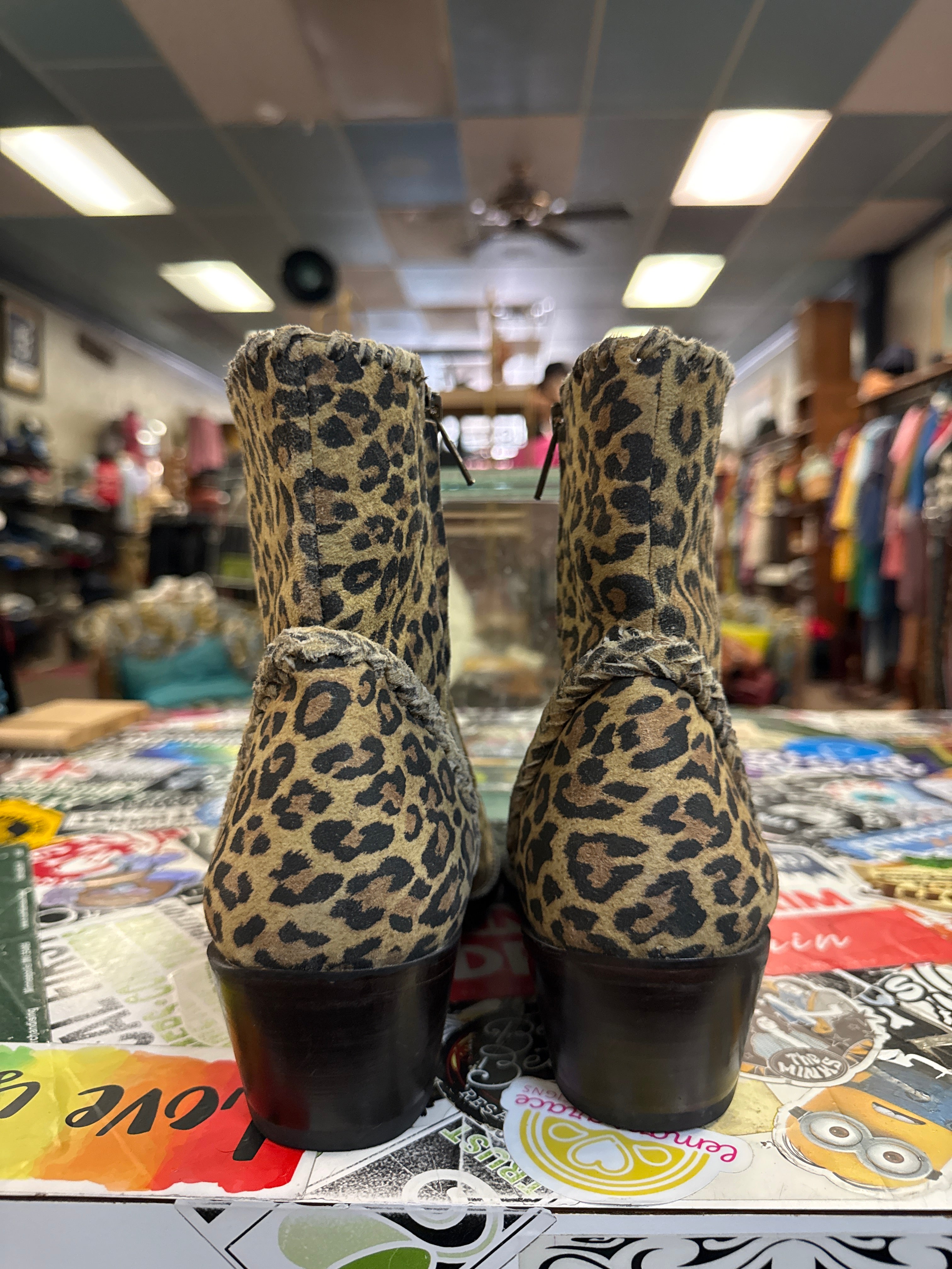 Very Volitile Leopard Ankle Boot (org$140)
