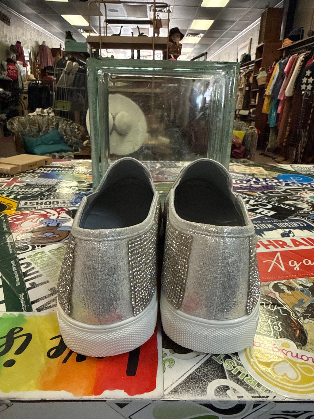 La Sheelah Rhinestone Slip-On Sneakers