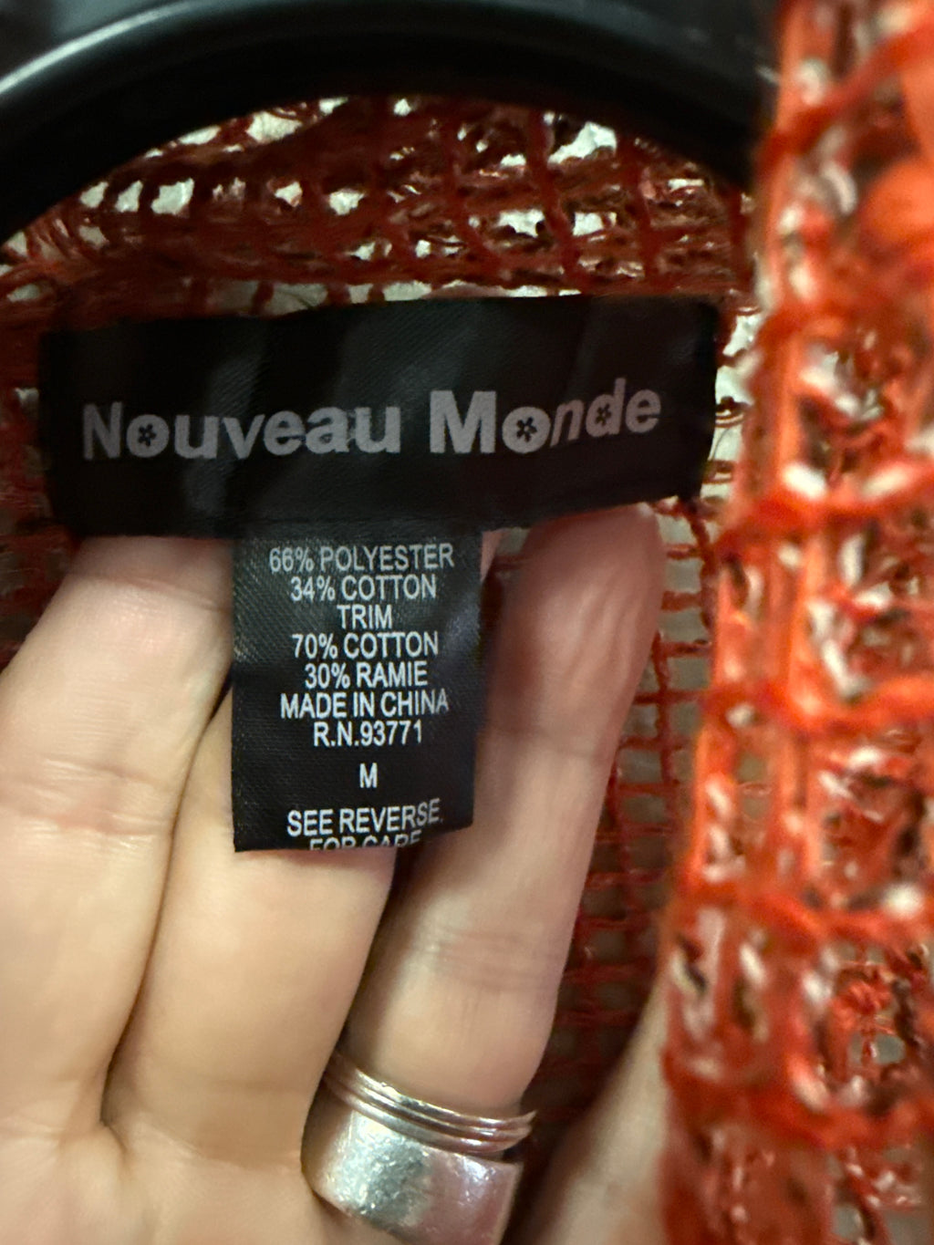 NWOT Nouveau Monde Vest (org$48)