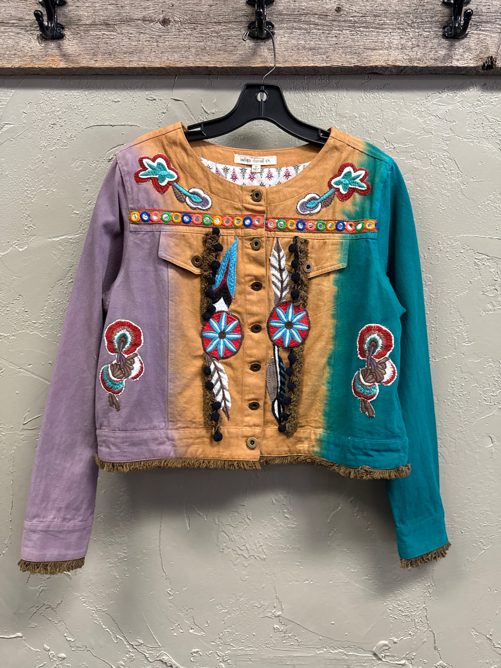 NWOT Indigo Thread Embroidered SW Jacket (org$98)