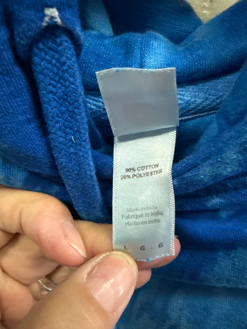 NWOT Colortone Blue Spiral Hoodie