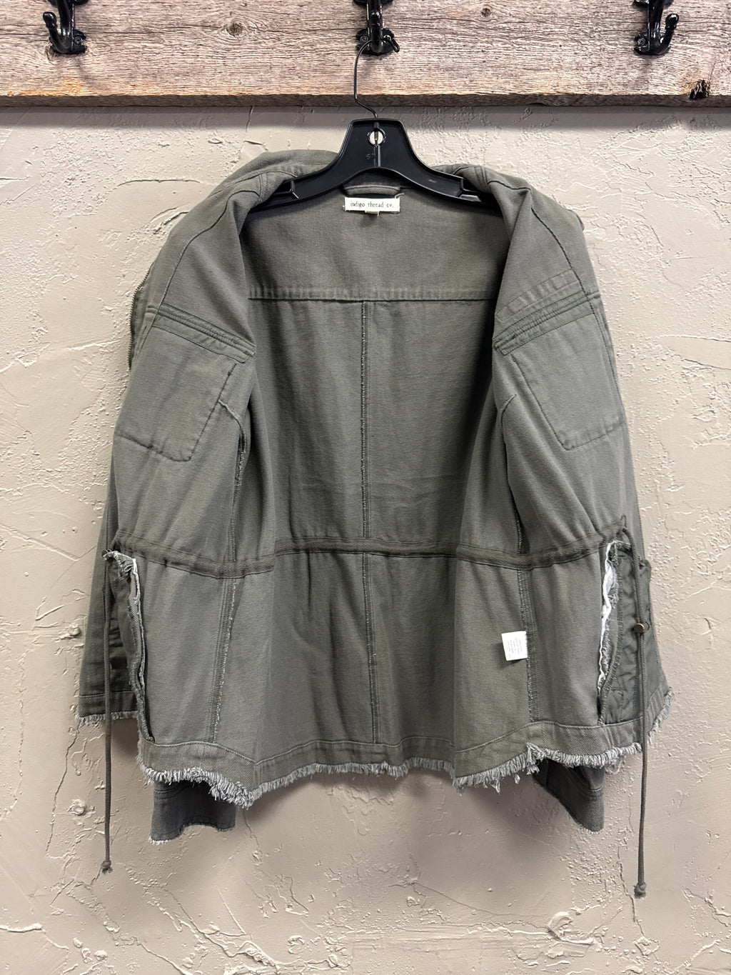 NWOT Indigo Thread Beaded Utility Jacket (org$95)