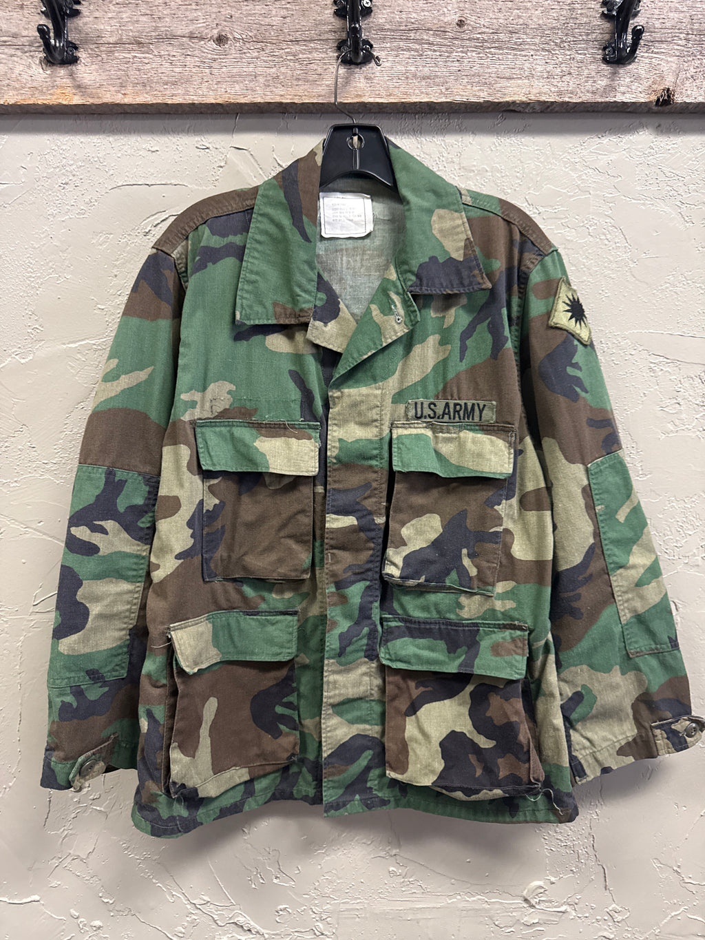 Vtg Army Woodland Camo Jacket