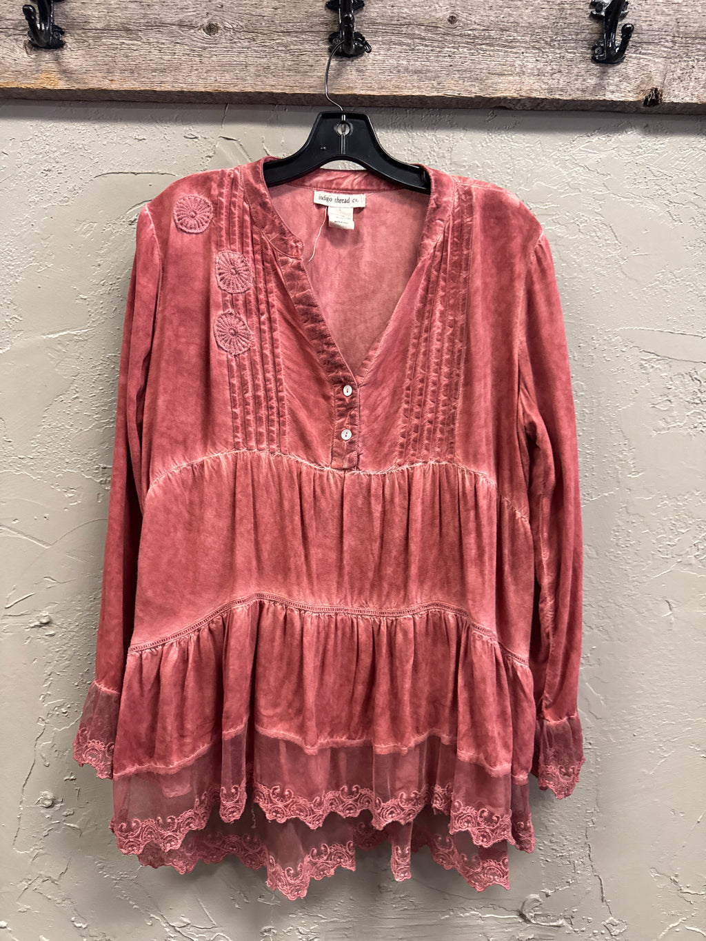 NWOT Indigo Thread Babydoll Tunic (org$68)