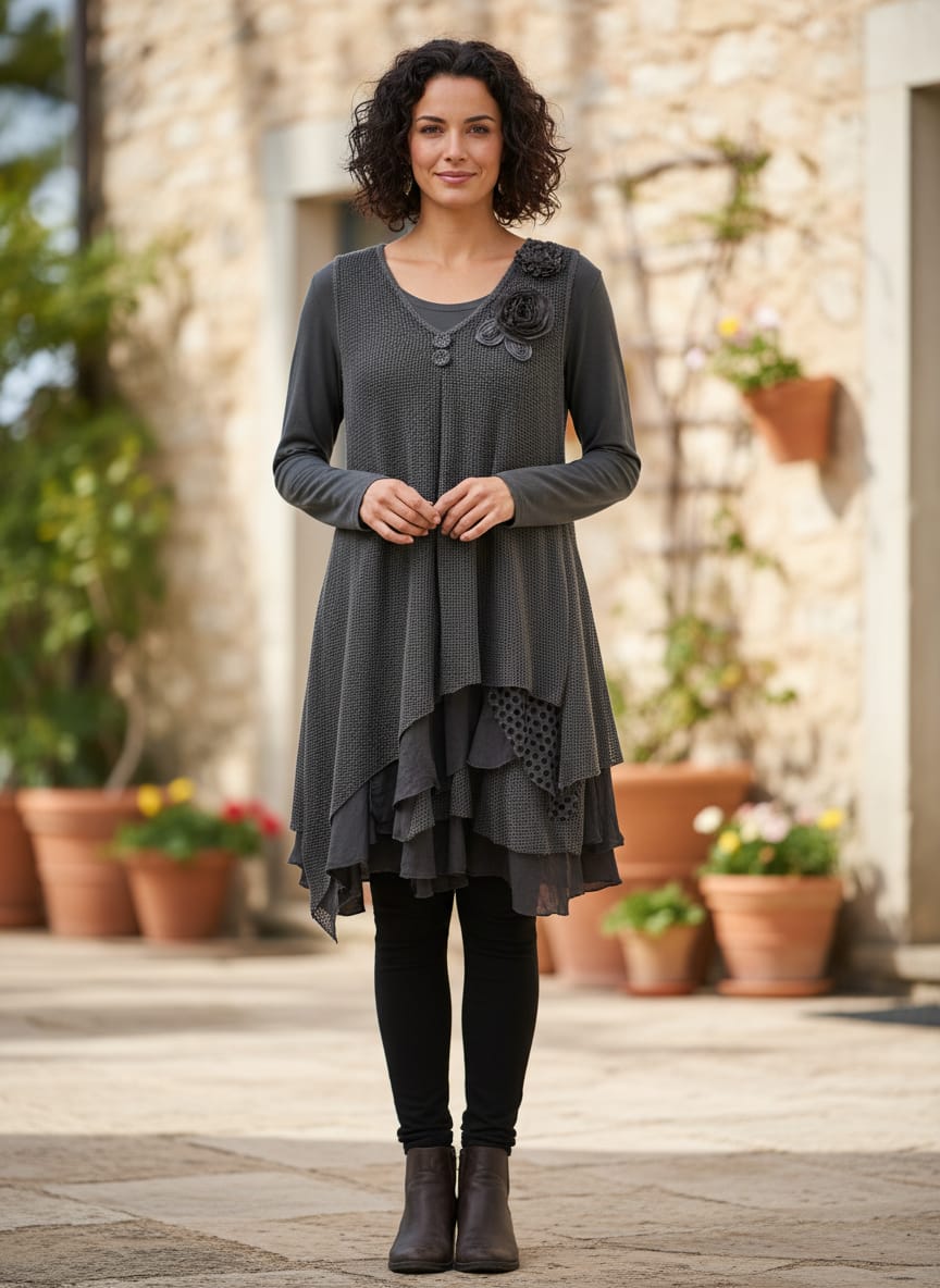 NWT Pretty Angel Layered Tunic (org$55)