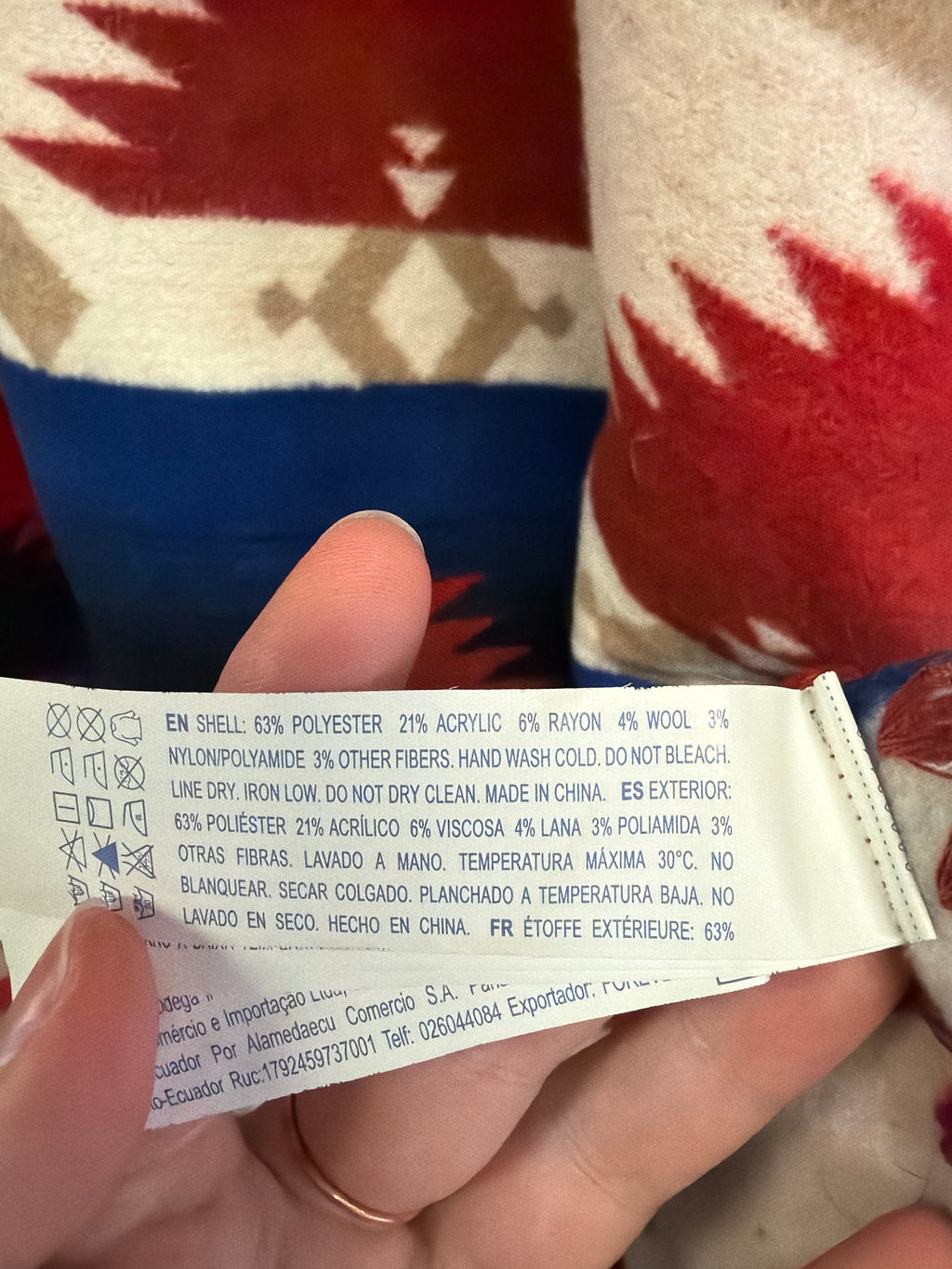 NWOT Aztec-Style Blanket Poncho