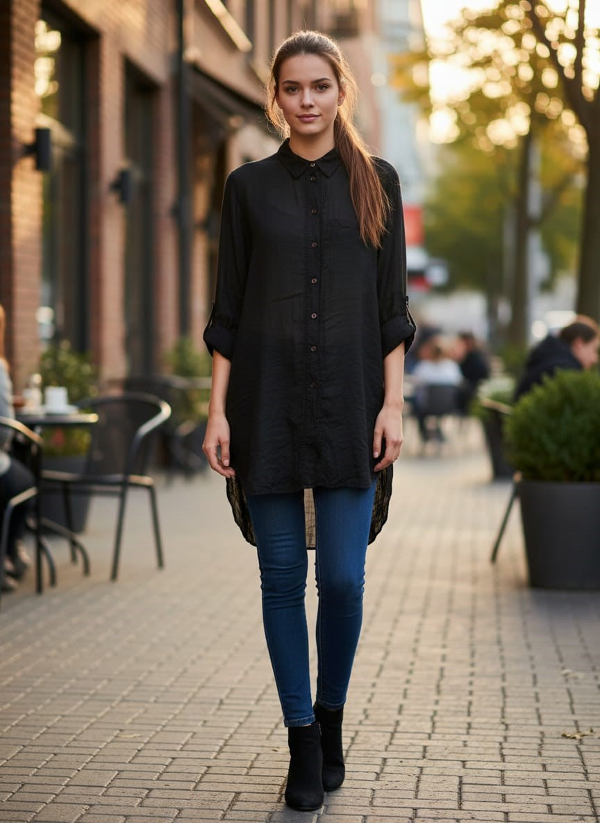 Zara Linen Tunic Shirt