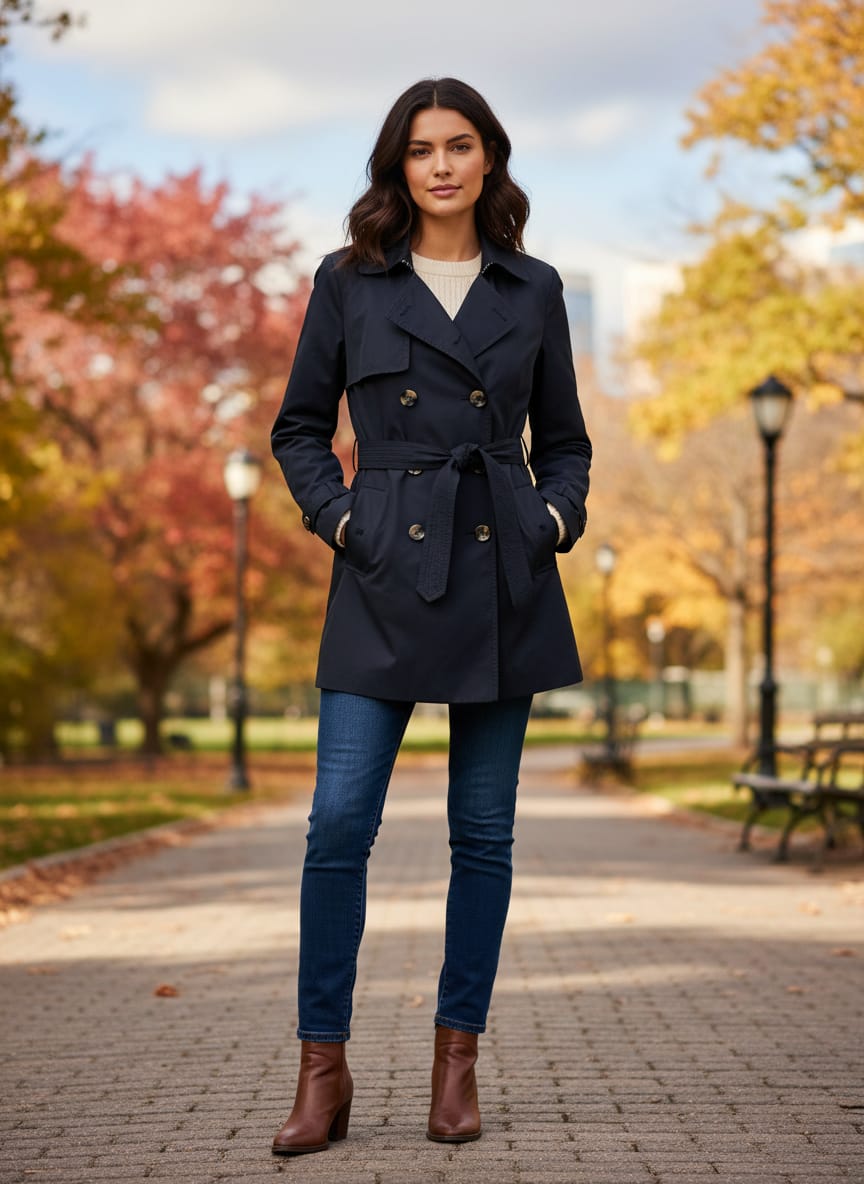 London Fog Short Trench Coat (org$180)