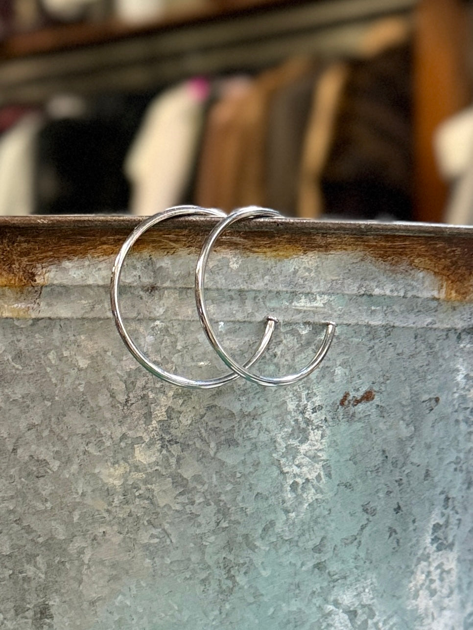 Silver Hoops
